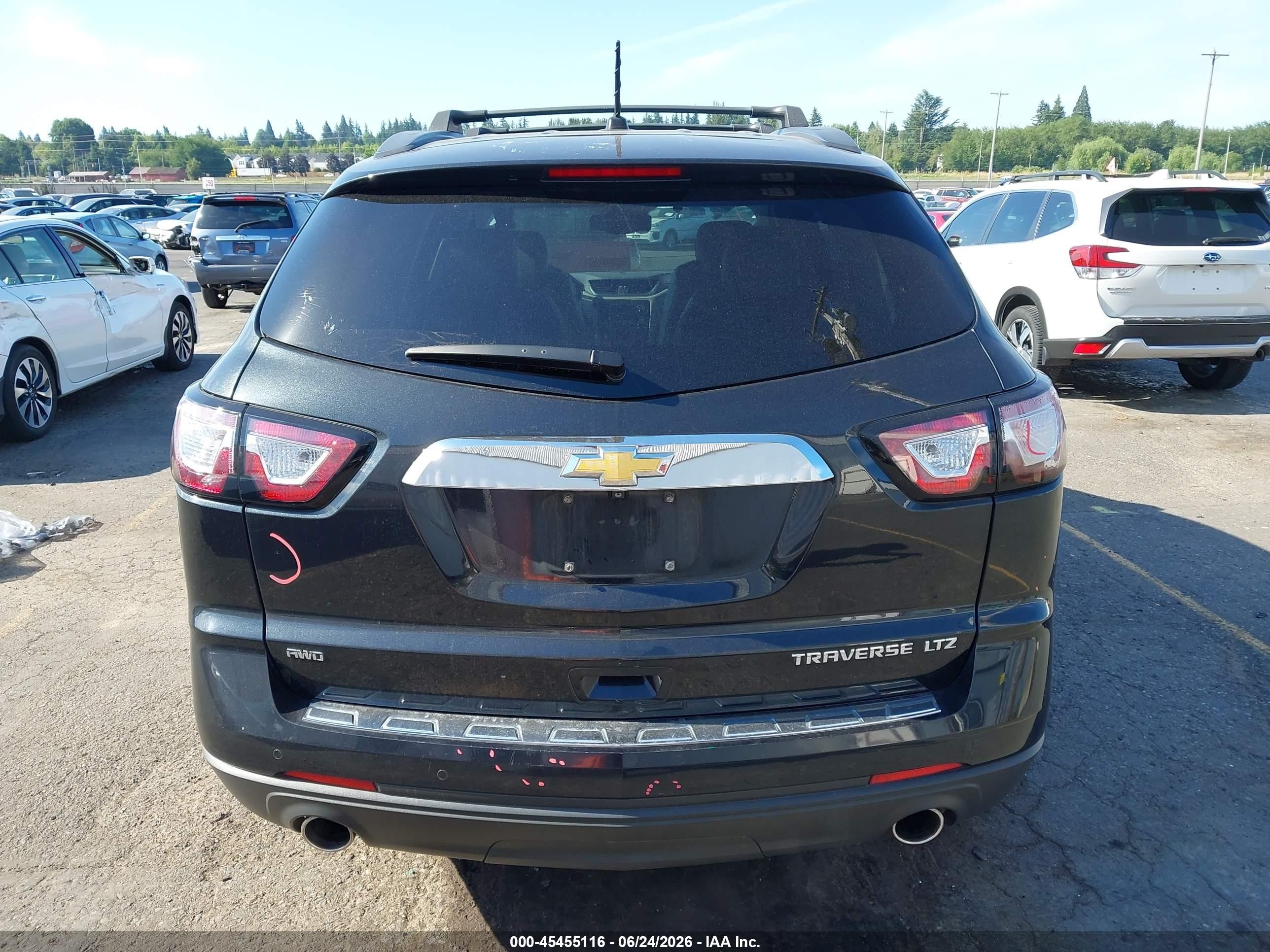 2014 Chevrolet Traverse Ltz Black vin: 1GNKVJKD8EJ353076