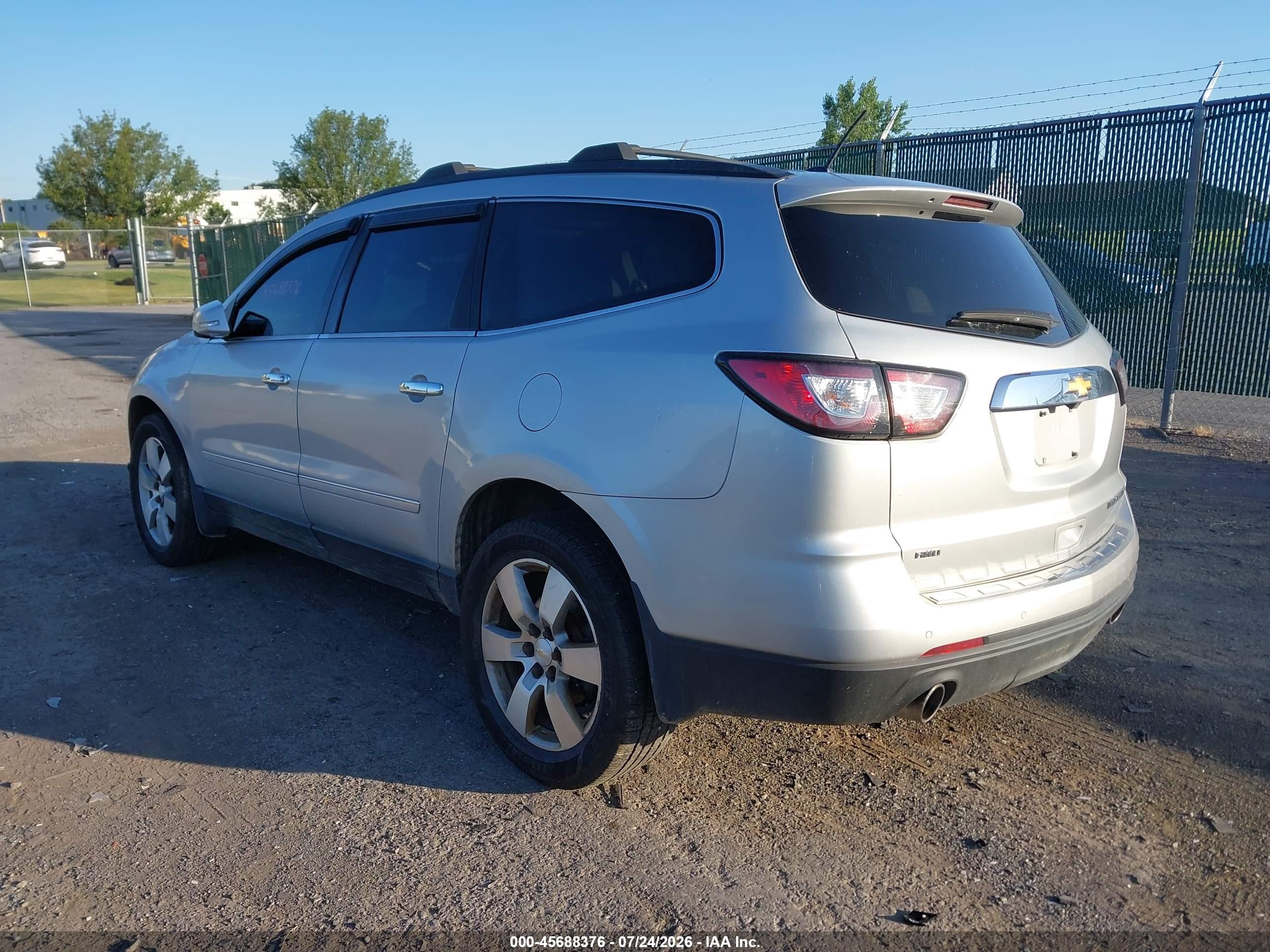 2015 Chevrolet Traverse Ltz Silver vin: 1GNKVJKD8FJ368436