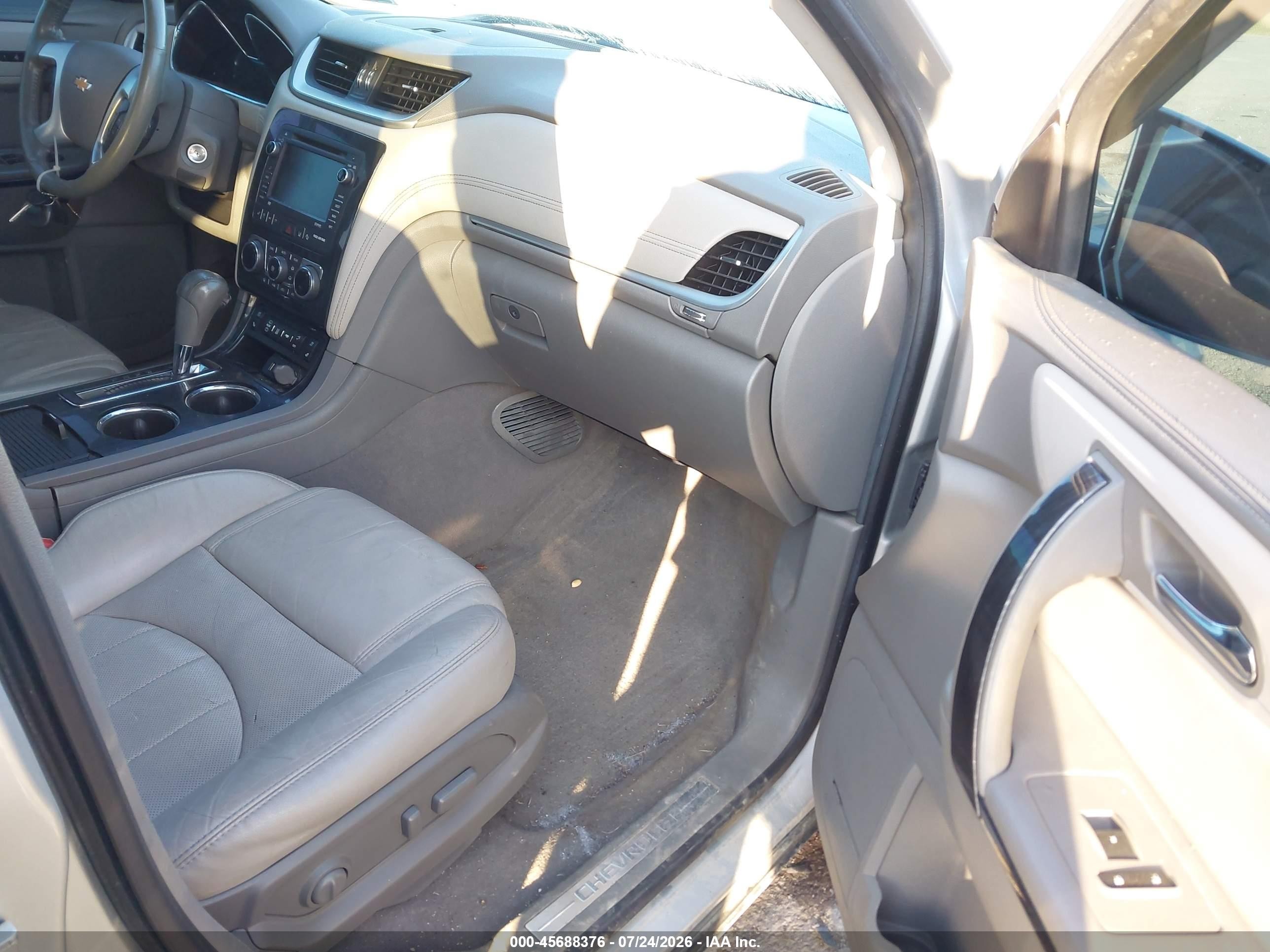 2015 Chevrolet Traverse Ltz Silver vin: 1GNKVJKD8FJ368436