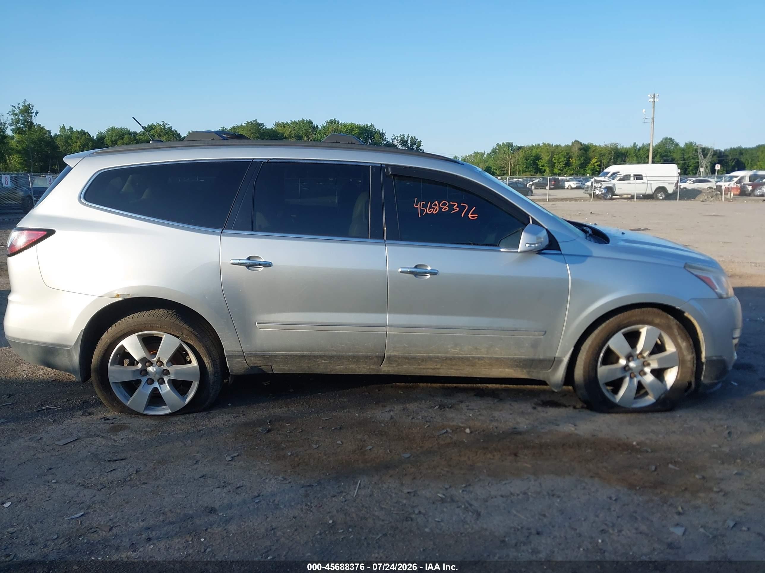2015 Chevrolet Traverse Ltz Silver vin: 1GNKVJKD8FJ368436