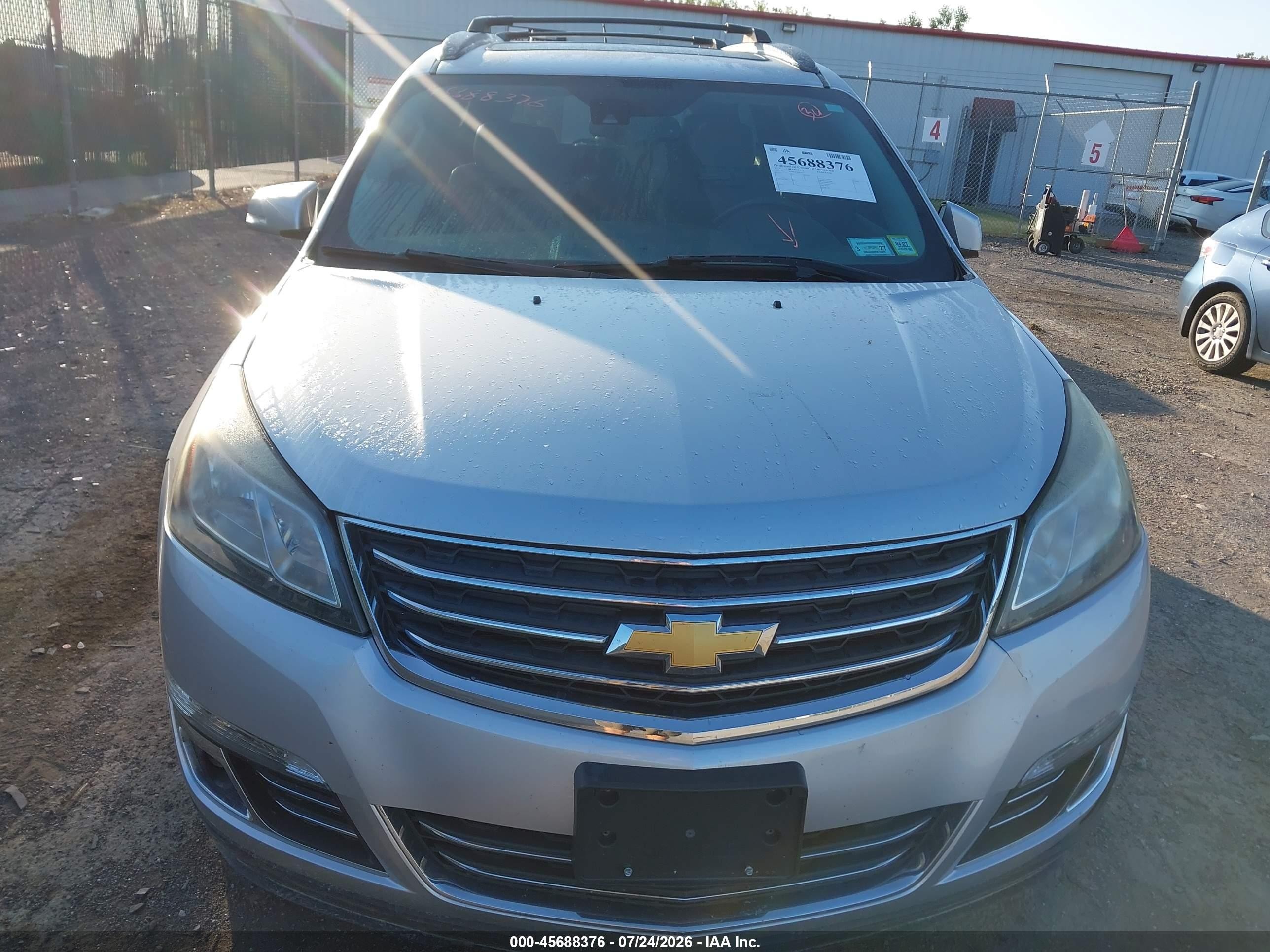 2015 Chevrolet Traverse Ltz Silver vin: 1GNKVJKD8FJ368436