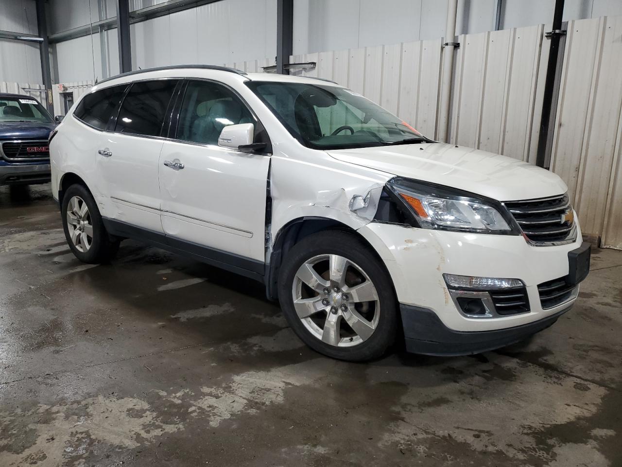 2015 Chevrolet Traverse Ltz White vin: 1GNKVJKD9FJ260357