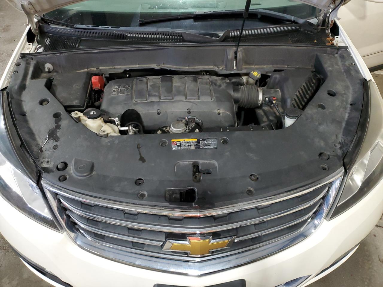 2015 Chevrolet Traverse Ltz White vin: 1GNKVJKD9FJ260357
