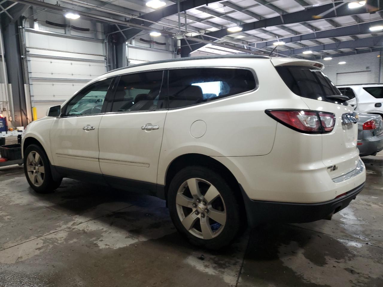 2015 Chevrolet Traverse Ltz White vin: 1GNKVJKD9FJ260357