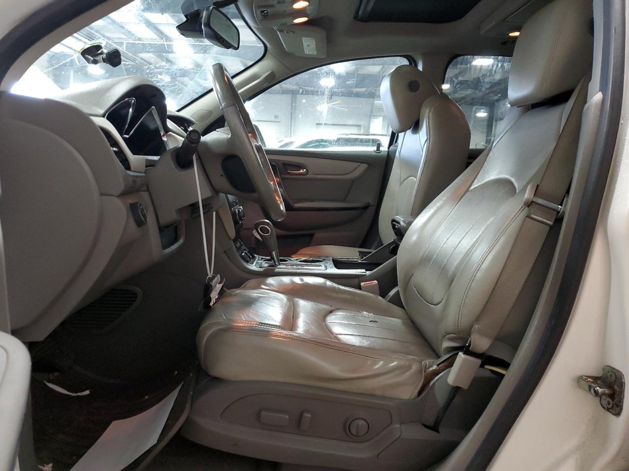 2015 Chevrolet Traverse Ltz White vin: 1GNKVJKD9FJ260357