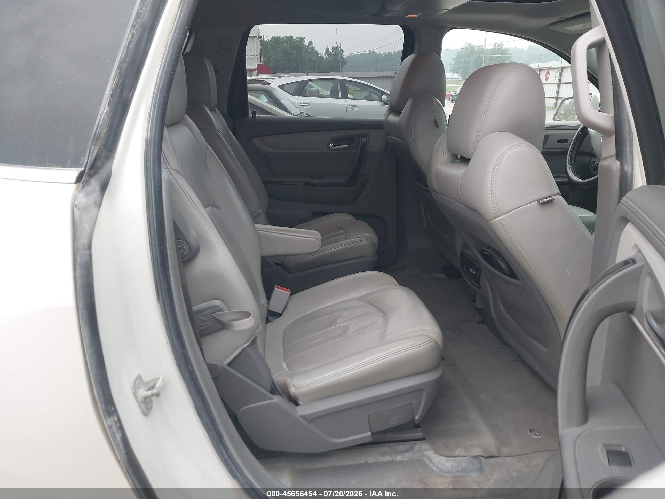 2014 Chevrolet Traverse Ltz White vin: 1GNKVJKDXEJ376116