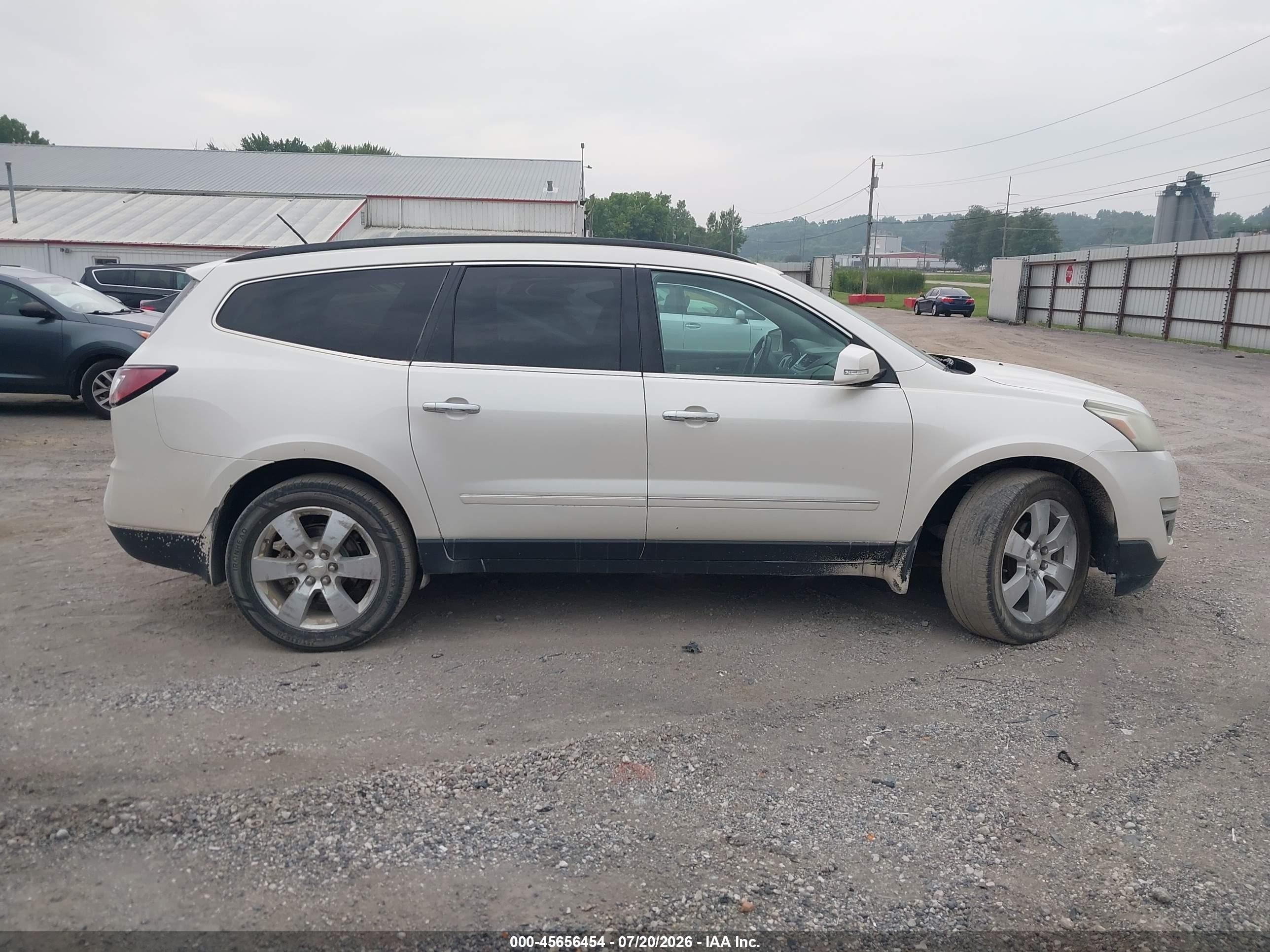 2014 Chevrolet Traverse Ltz White vin: 1GNKVJKDXEJ376116