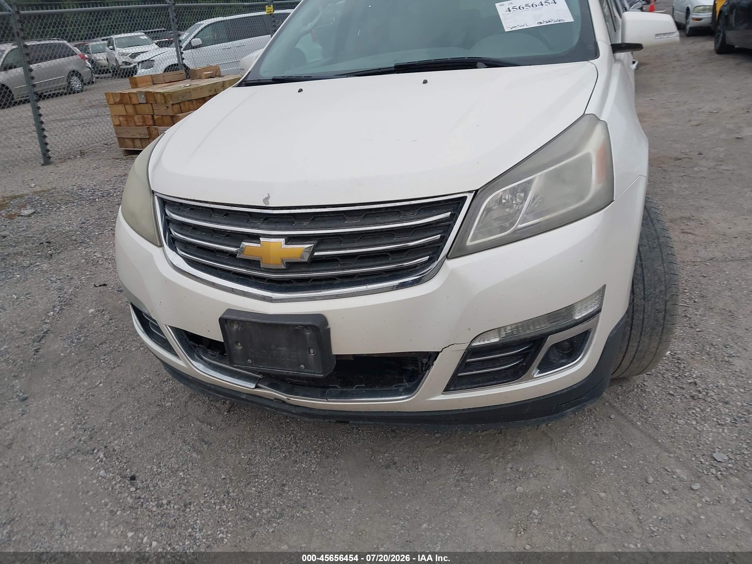 2014 Chevrolet Traverse Ltz White vin: 1GNKVJKDXEJ376116