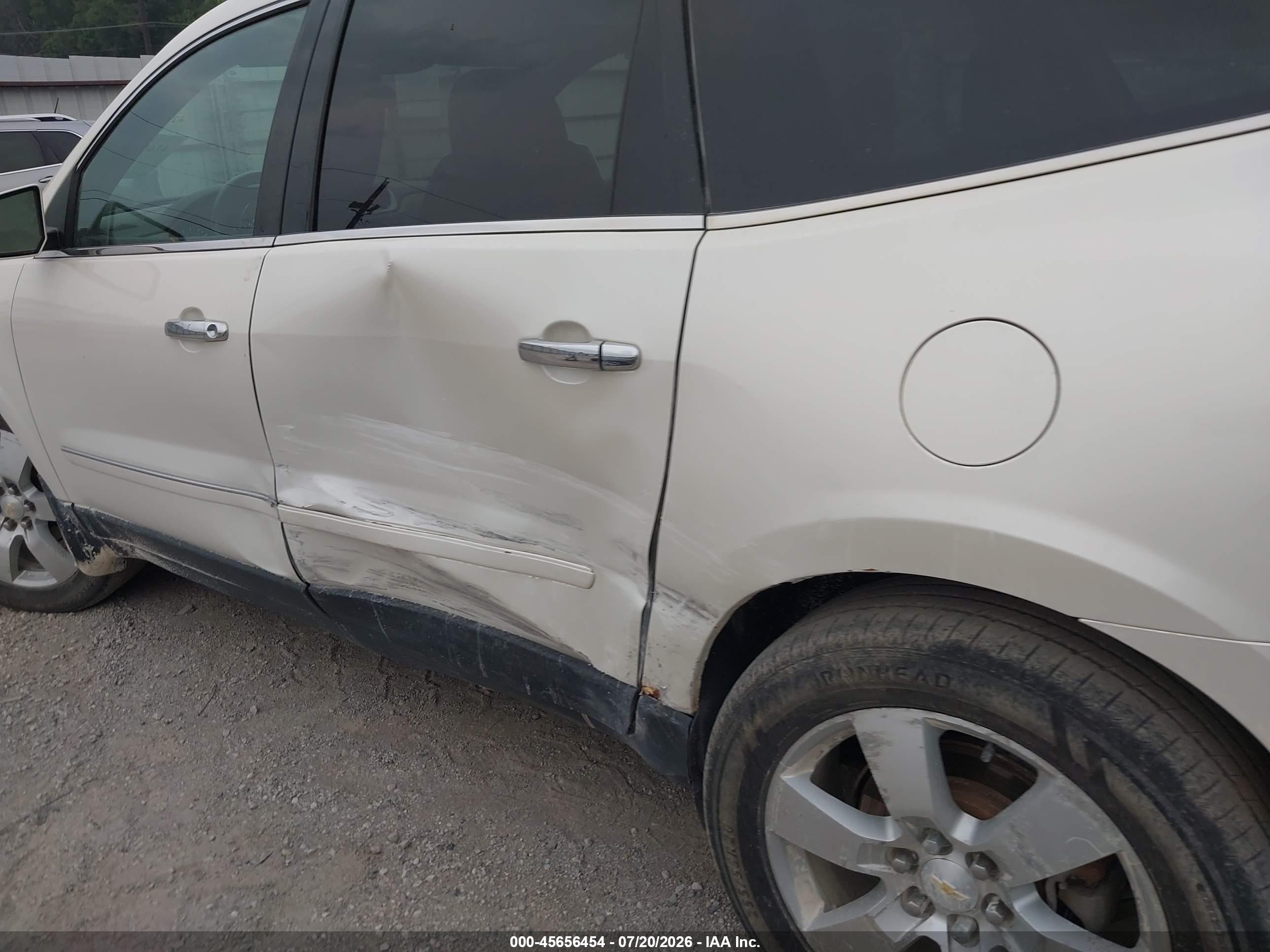 2014 Chevrolet Traverse Ltz White vin: 1GNKVJKDXEJ376116