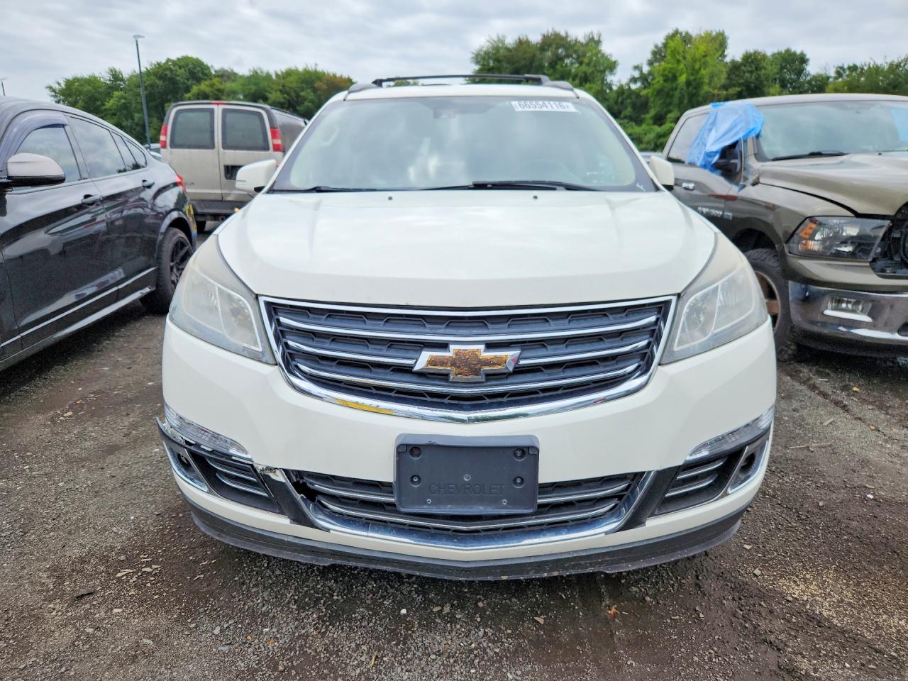 2015 Chevrolet Traverse Ltz Белый vin: 1GNKVJKDXFJ171302