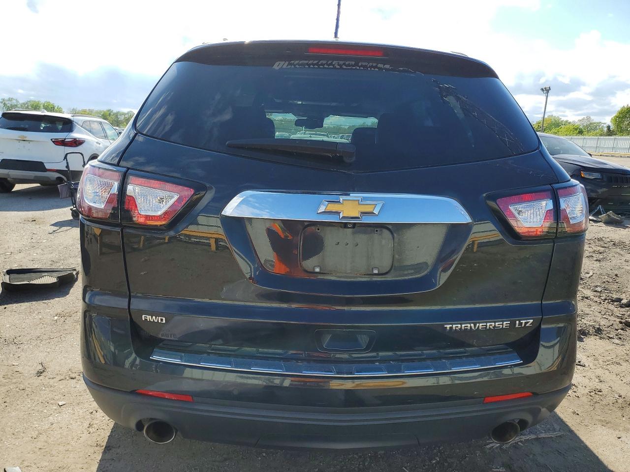 2015 Chevrolet Traverse Ltz Black vin: 1GNKVJKDXFJ294467