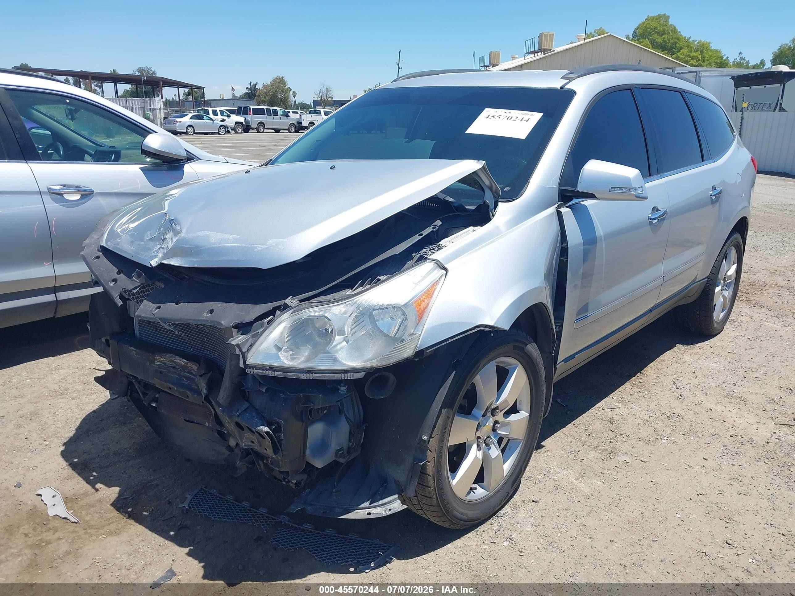2012 Chevrolet Traverse Ltz Silver vin: 1GNKVLED0CJ102136
