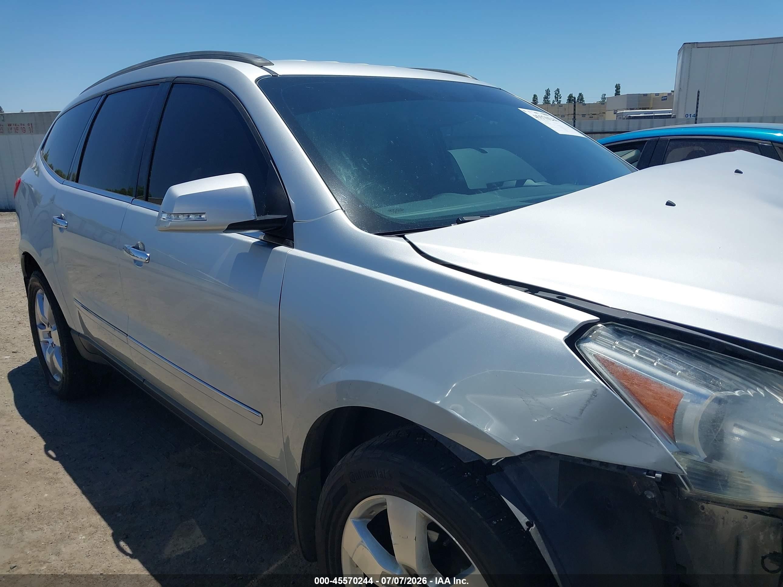 2012 Chevrolet Traverse Ltz Silver vin: 1GNKVLED0CJ102136