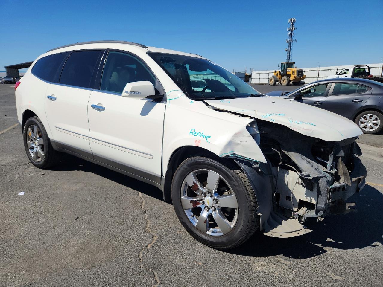 2012 Chevrolet Traverse Ltz White vin: 1GNKVLED0CJ279205
