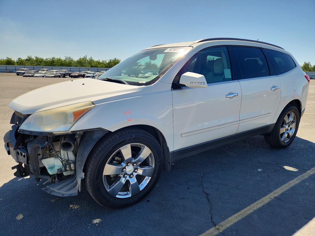 2012 Chevrolet Traverse Ltz White vin: 1GNKVLED0CJ279205