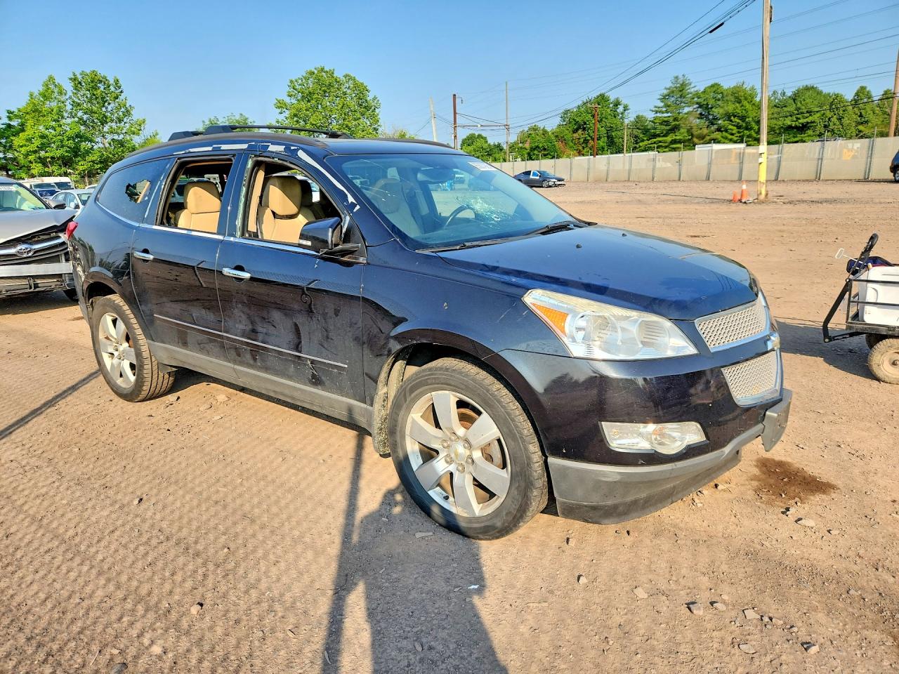 2011 Chevrolet Traverse Ltz Black vin: 1GNKVLED1BJ408180