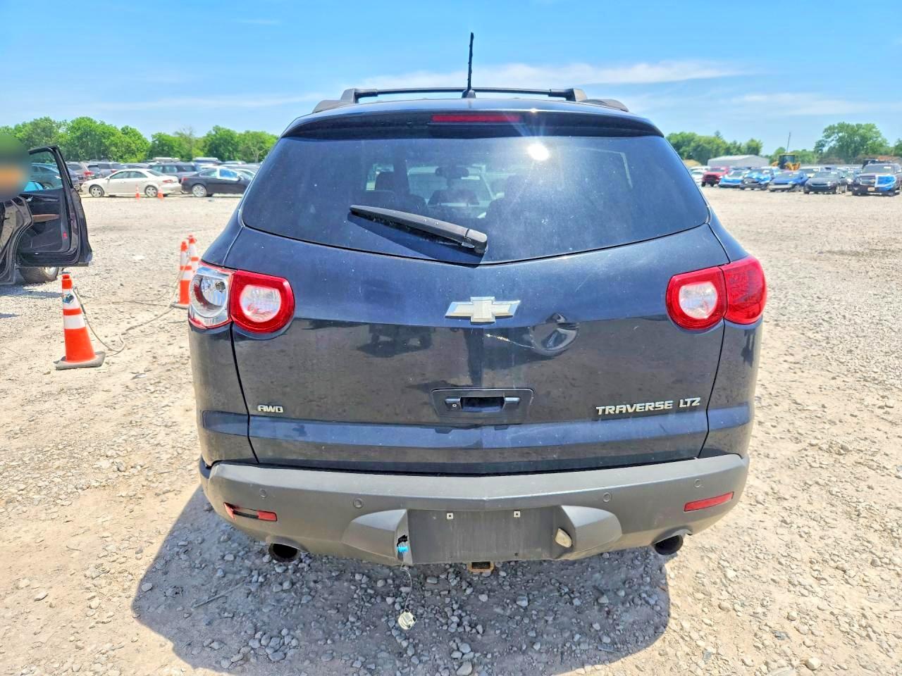 2012 Chevrolet Traverse Ltz Black vin: 1GNKVLED1CJ123304