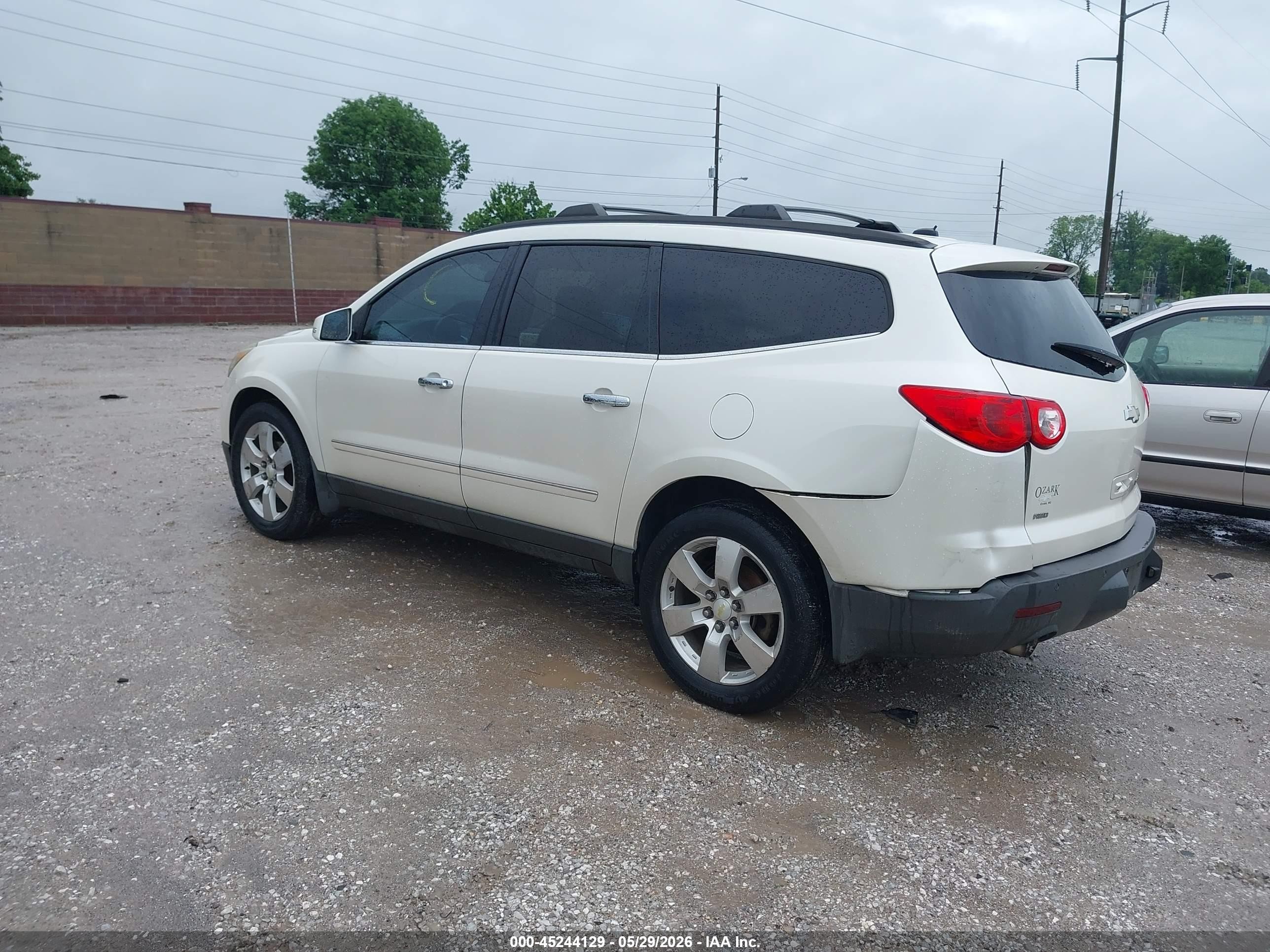 2012 Chevrolet Traverse Ltz White vin: 1GNKVLED1CJ256189