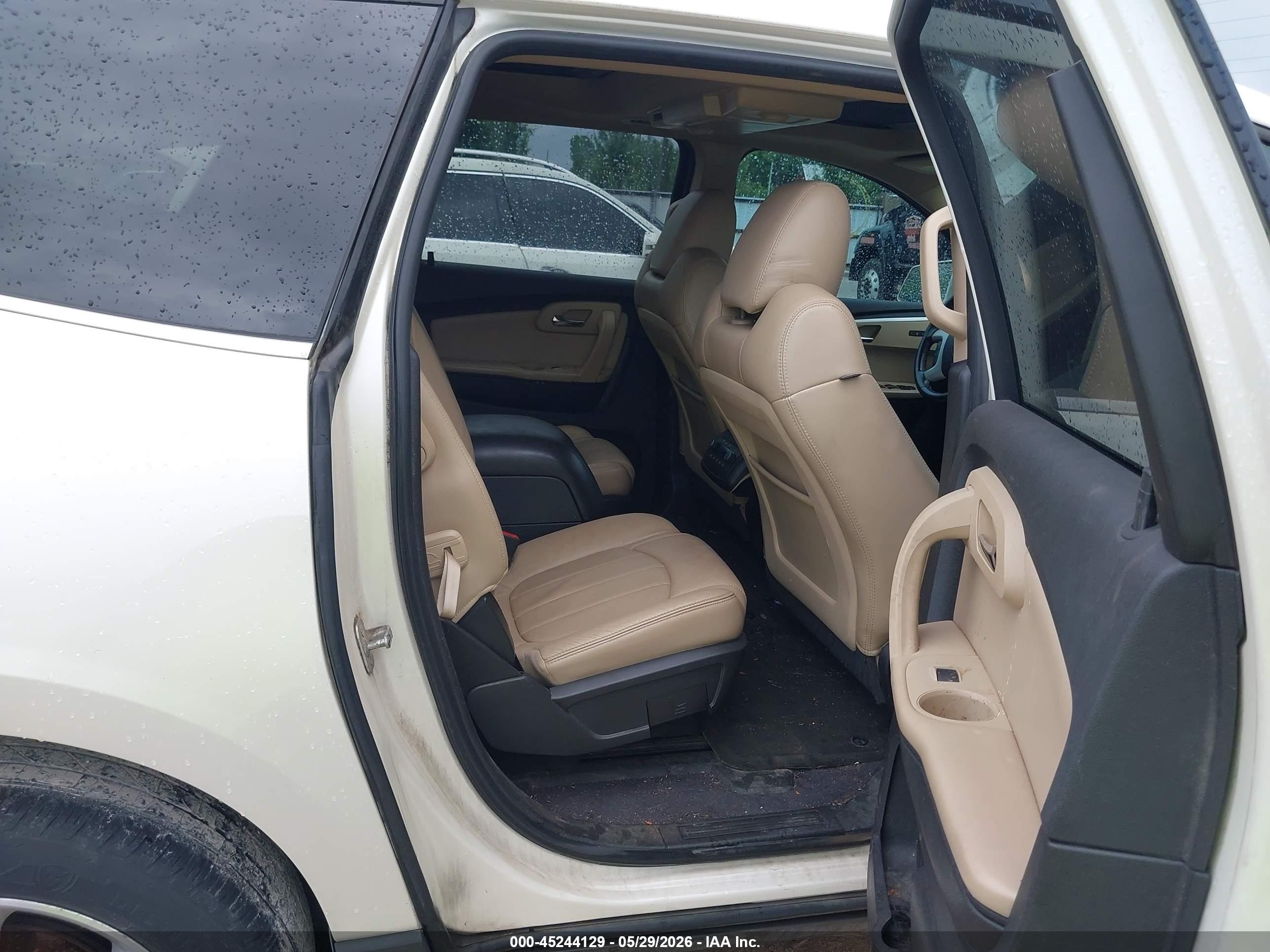 2012 Chevrolet Traverse Ltz White vin: 1GNKVLED1CJ256189