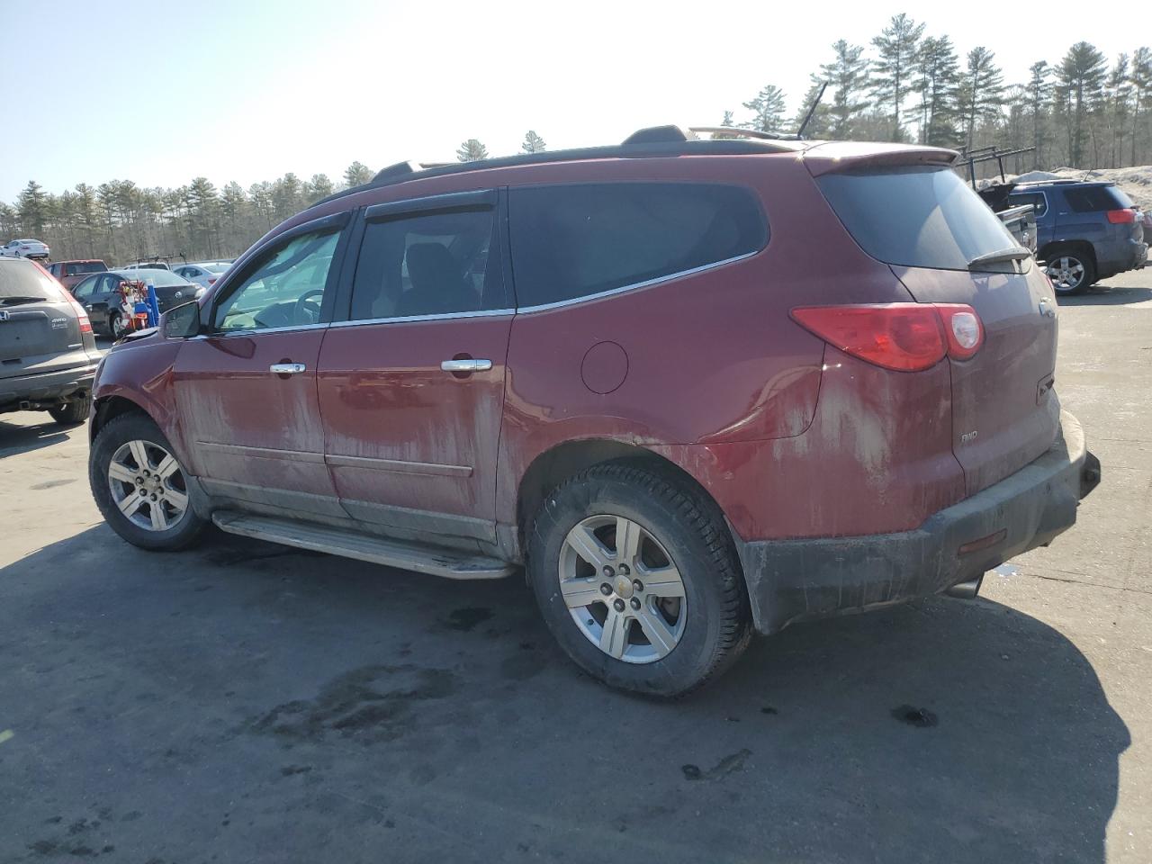 2011 Chevrolet Traverse Ltz Maroon vin: 1GNKVLED2BJ185616