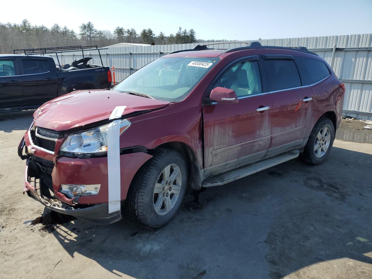 2011 Chevrolet Traverse Ltz Maroon vin: 1GNKVLED2BJ185616