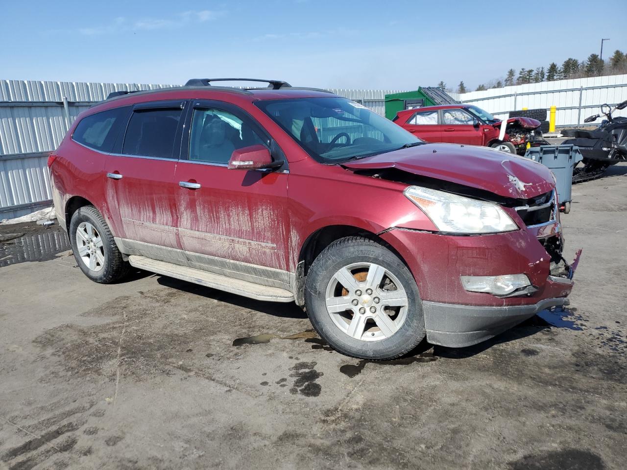 2011 Chevrolet Traverse Ltz Maroon vin: 1GNKVLED2BJ185616