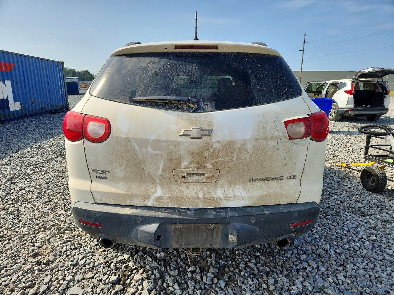 2011 Chevrolet Traverse Ltz White vin: 1GNKVLED2BJ197202