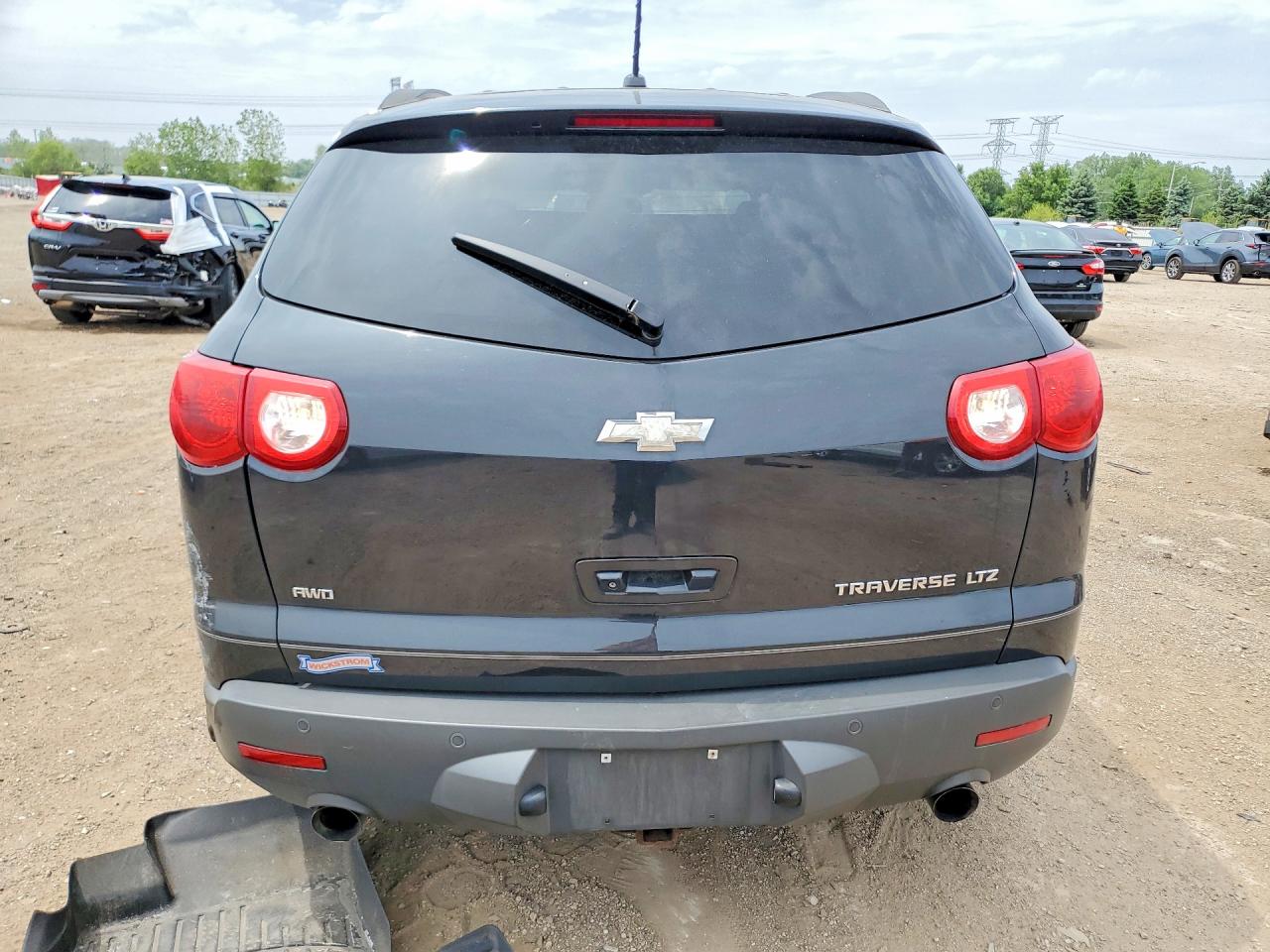 2011 Chevrolet Traverse Ltz Black vin: 1GNKVLED2BJ201815