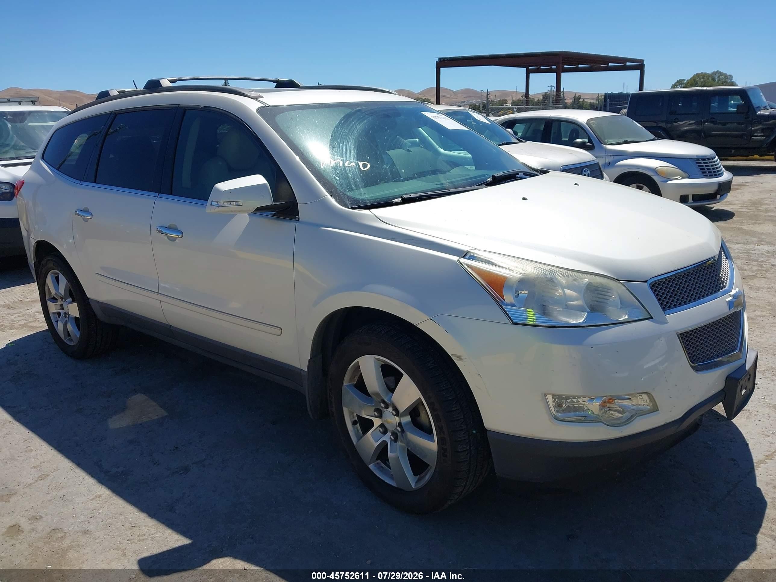 2011 Chevrolet Traverse Ltz White vin: 1GNKVLED2BJ271041