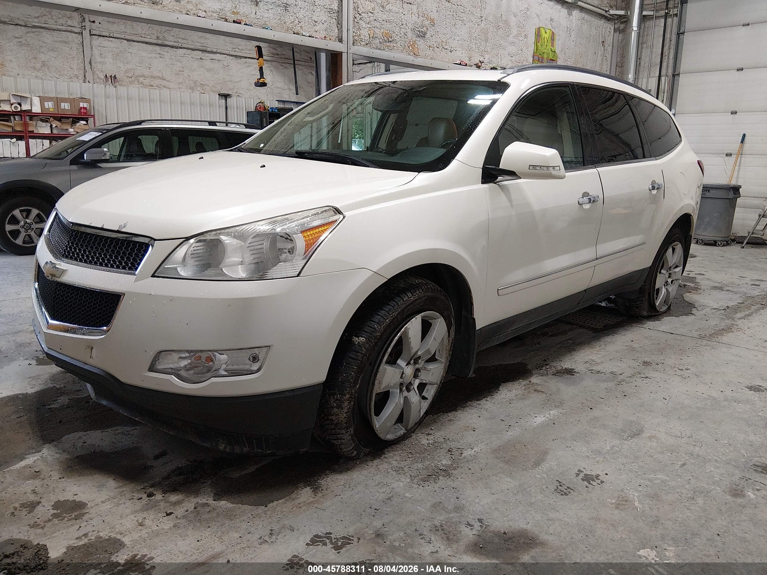 2012 Chevrolet Traverse Ltz White vin: 1GNKVLED2CJ108570
