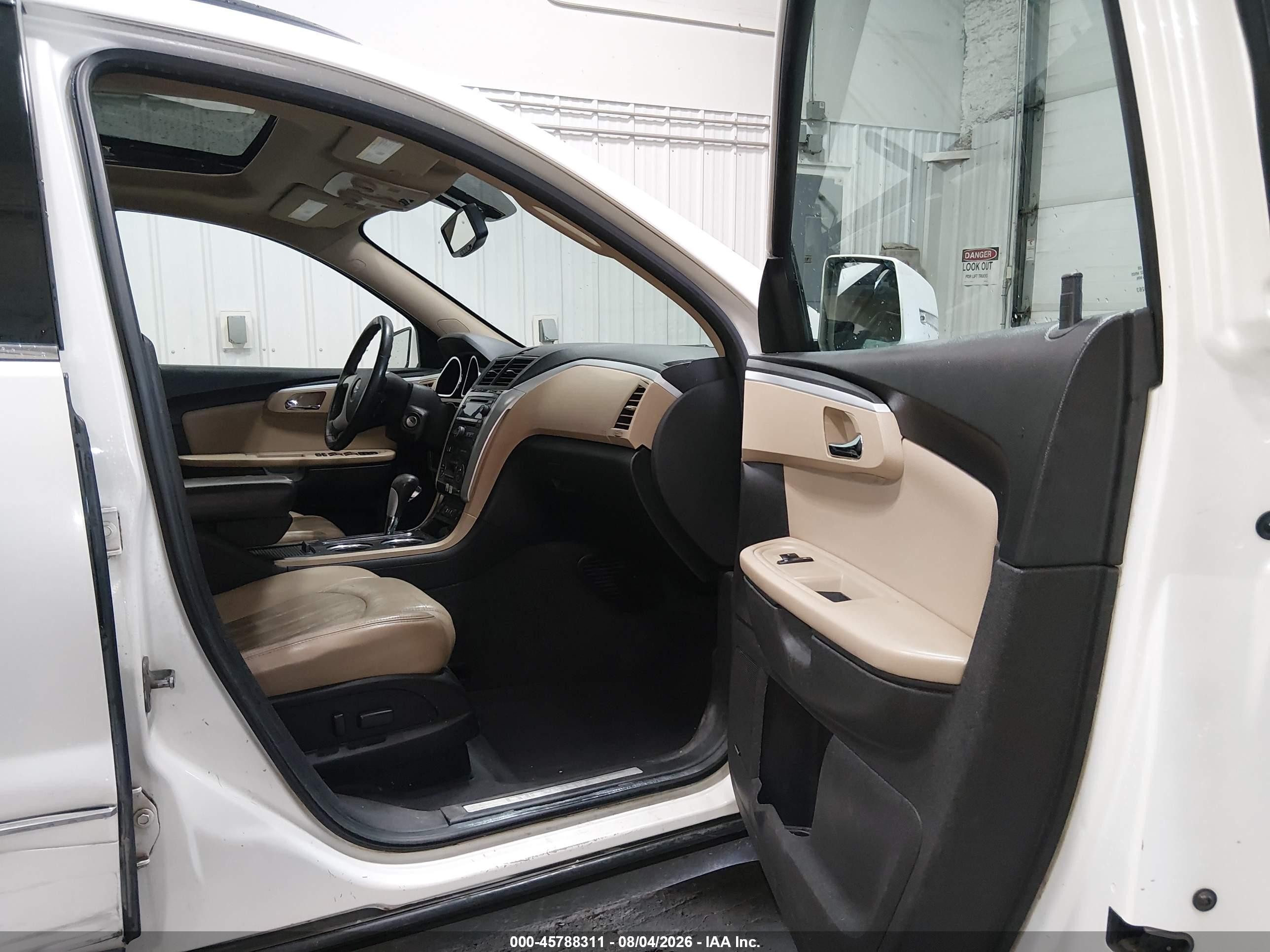 2012 Chevrolet Traverse Ltz White vin: 1GNKVLED2CJ108570