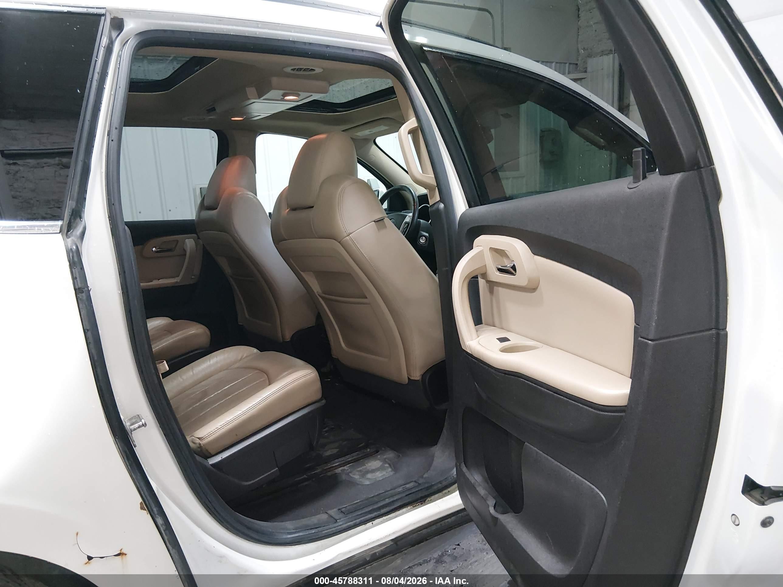 2012 Chevrolet Traverse Ltz White vin: 1GNKVLED2CJ108570