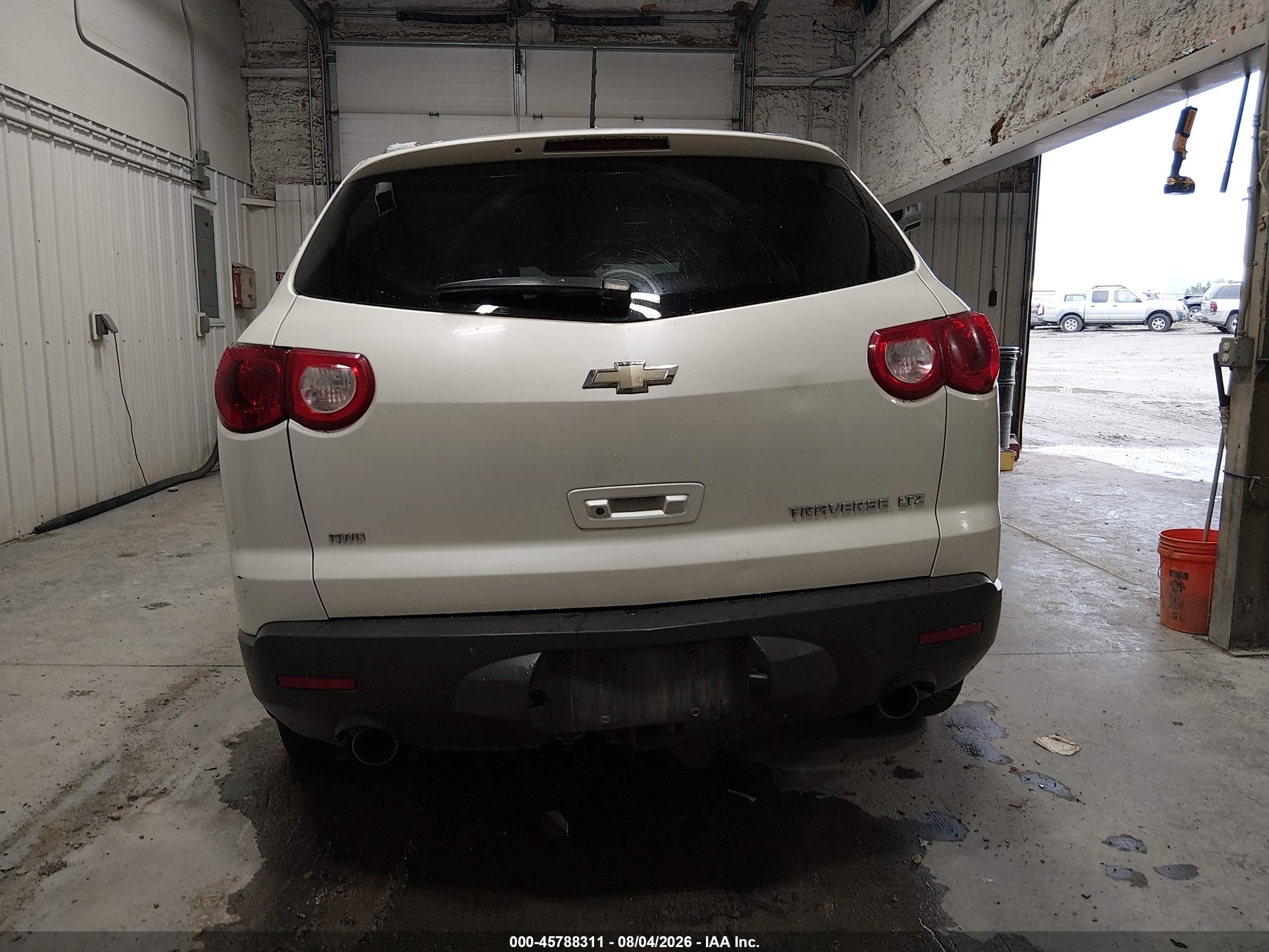 2012 Chevrolet Traverse Ltz White vin: 1GNKVLED2CJ108570