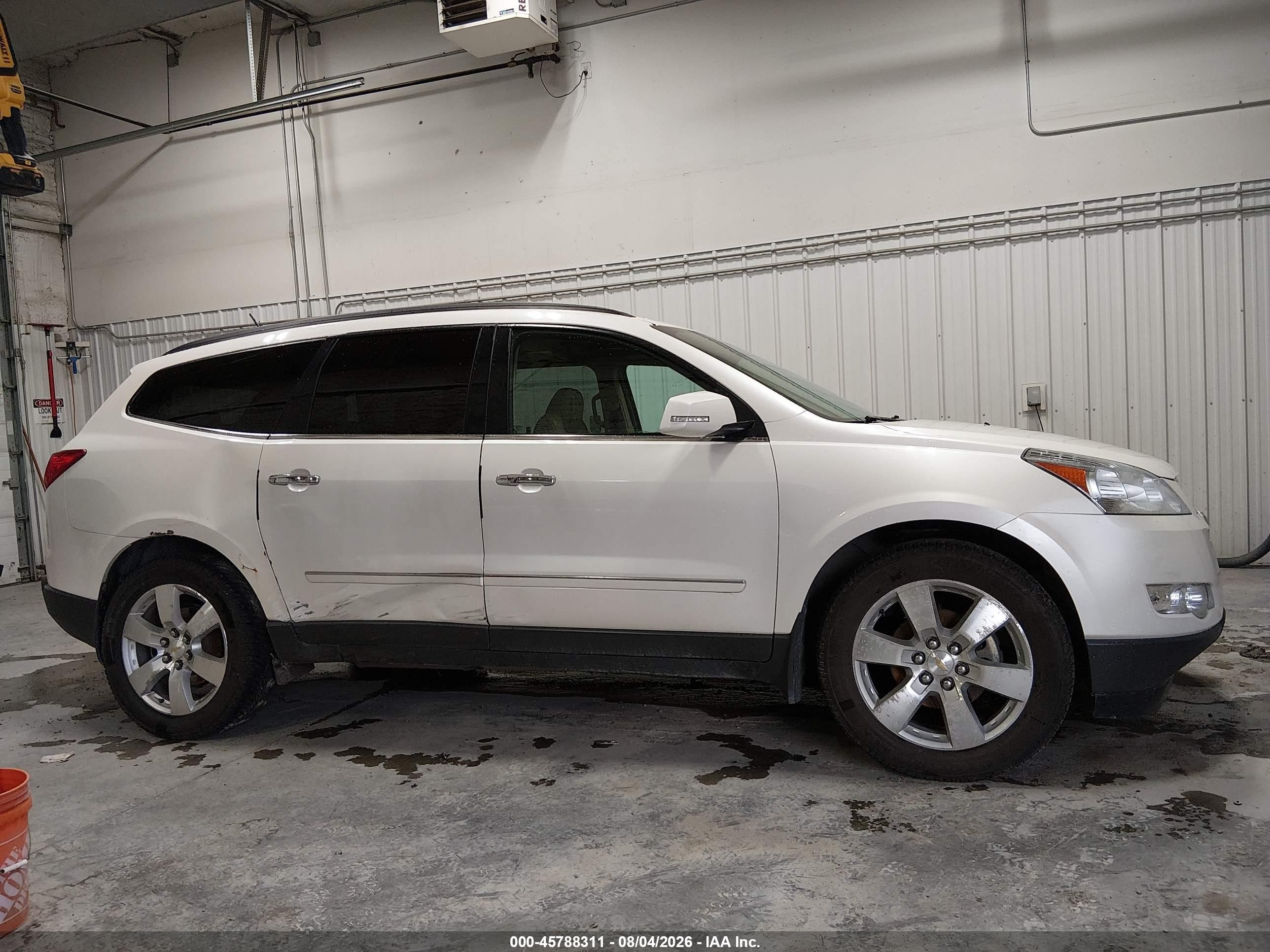 2012 Chevrolet Traverse Ltz White vin: 1GNKVLED2CJ108570