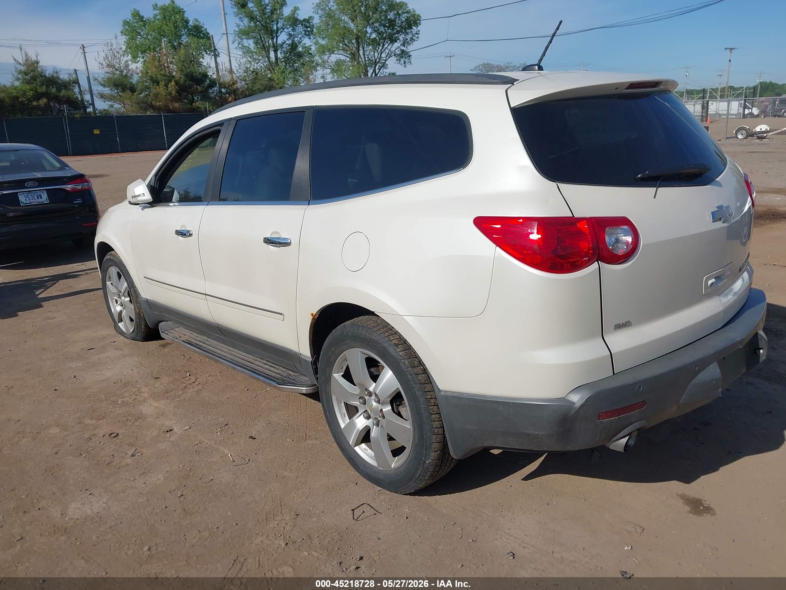 2011 Chevrolet Traverse Ltz White vin: 1GNKVLED3BJ281254