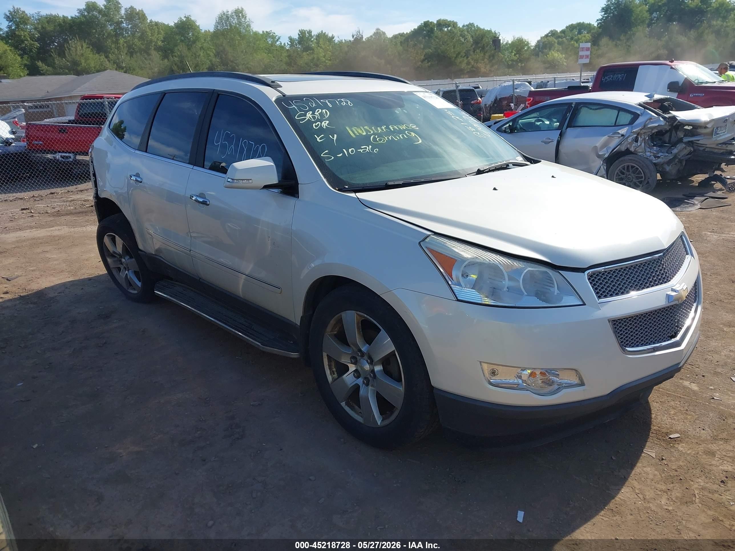 2011 Chevrolet Traverse Ltz White vin: 1GNKVLED3BJ281254