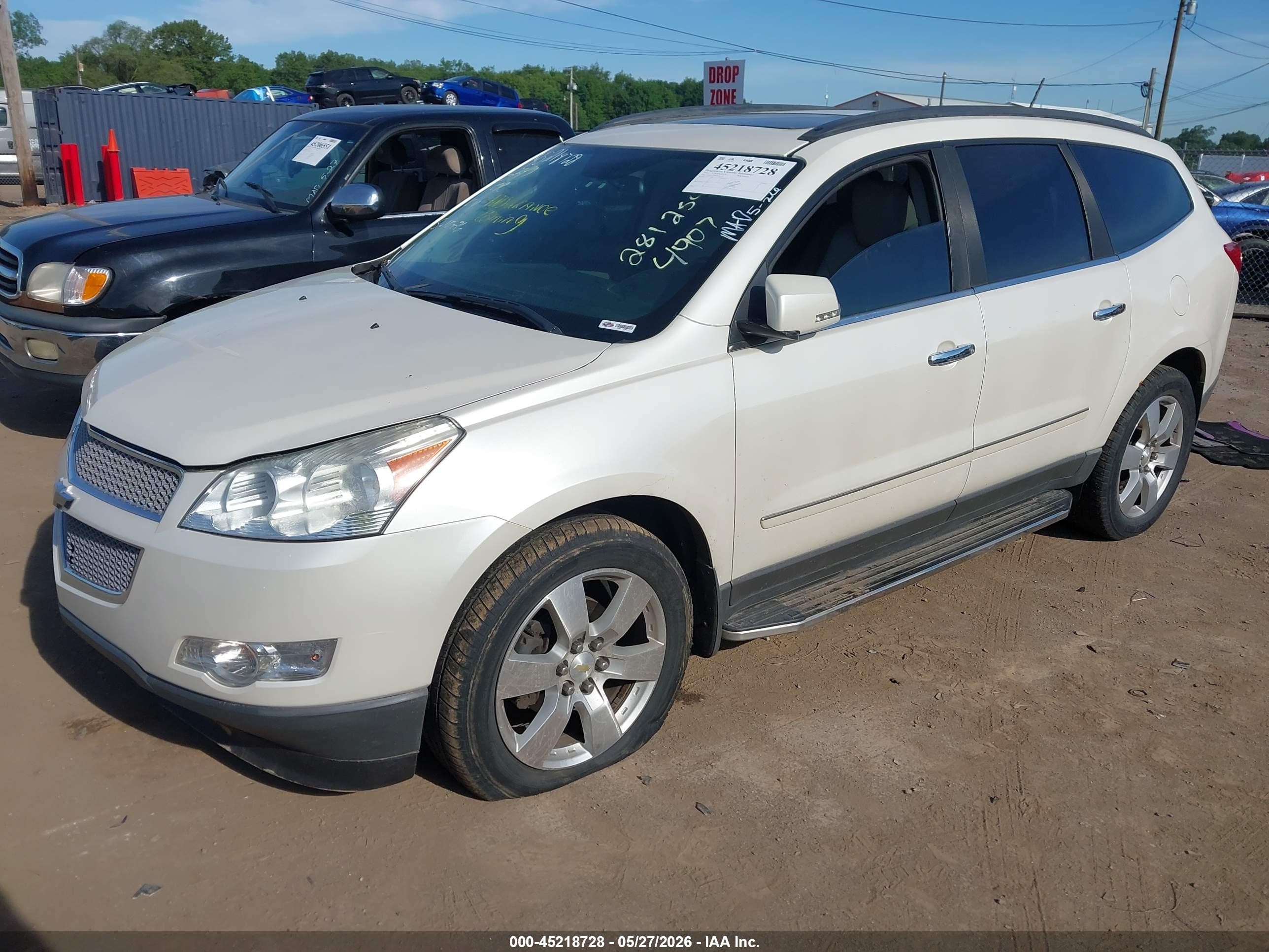 2011 Chevrolet Traverse Ltz White vin: 1GNKVLED3BJ281254