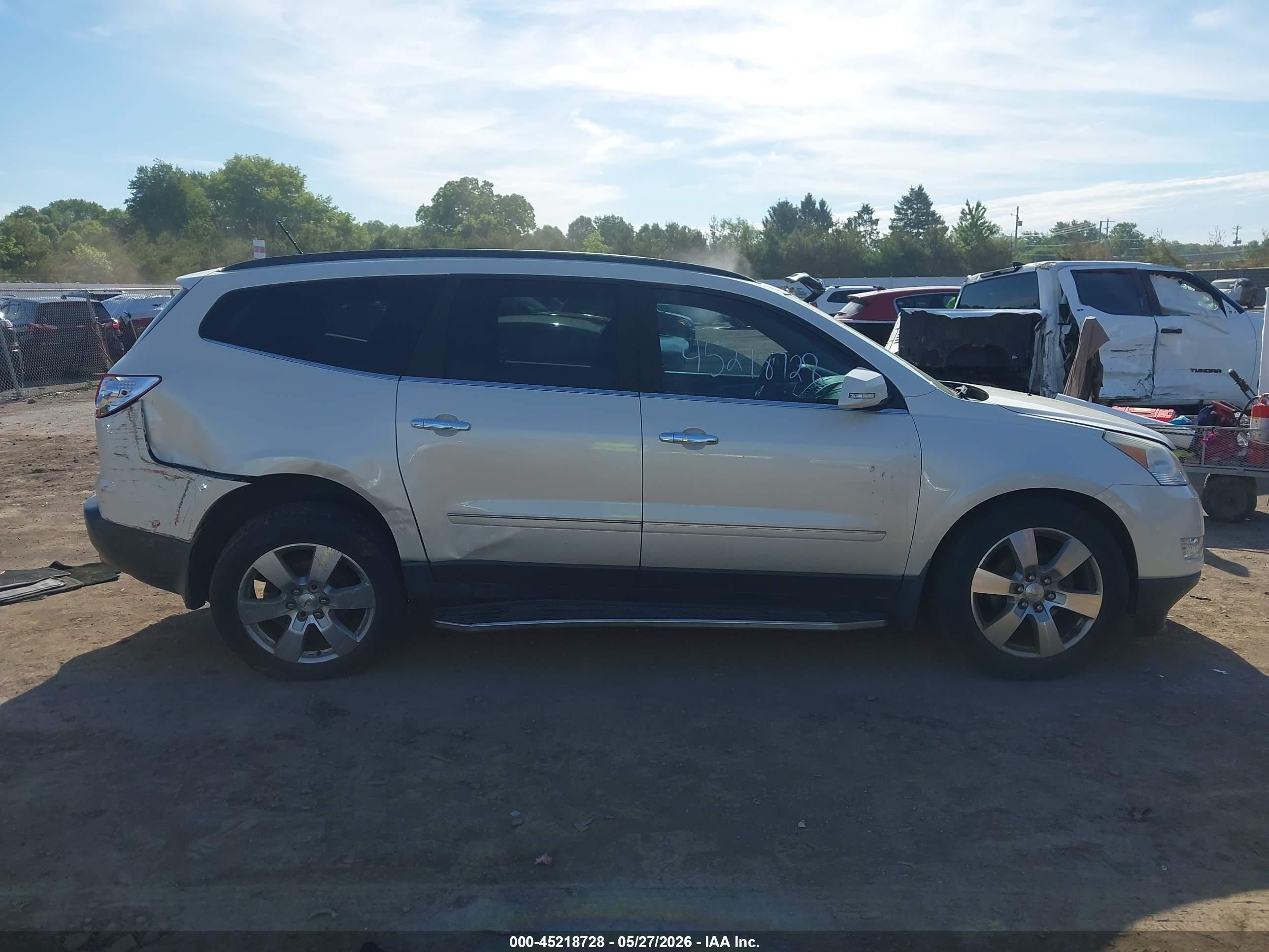 2011 Chevrolet Traverse Ltz White vin: 1GNKVLED3BJ281254