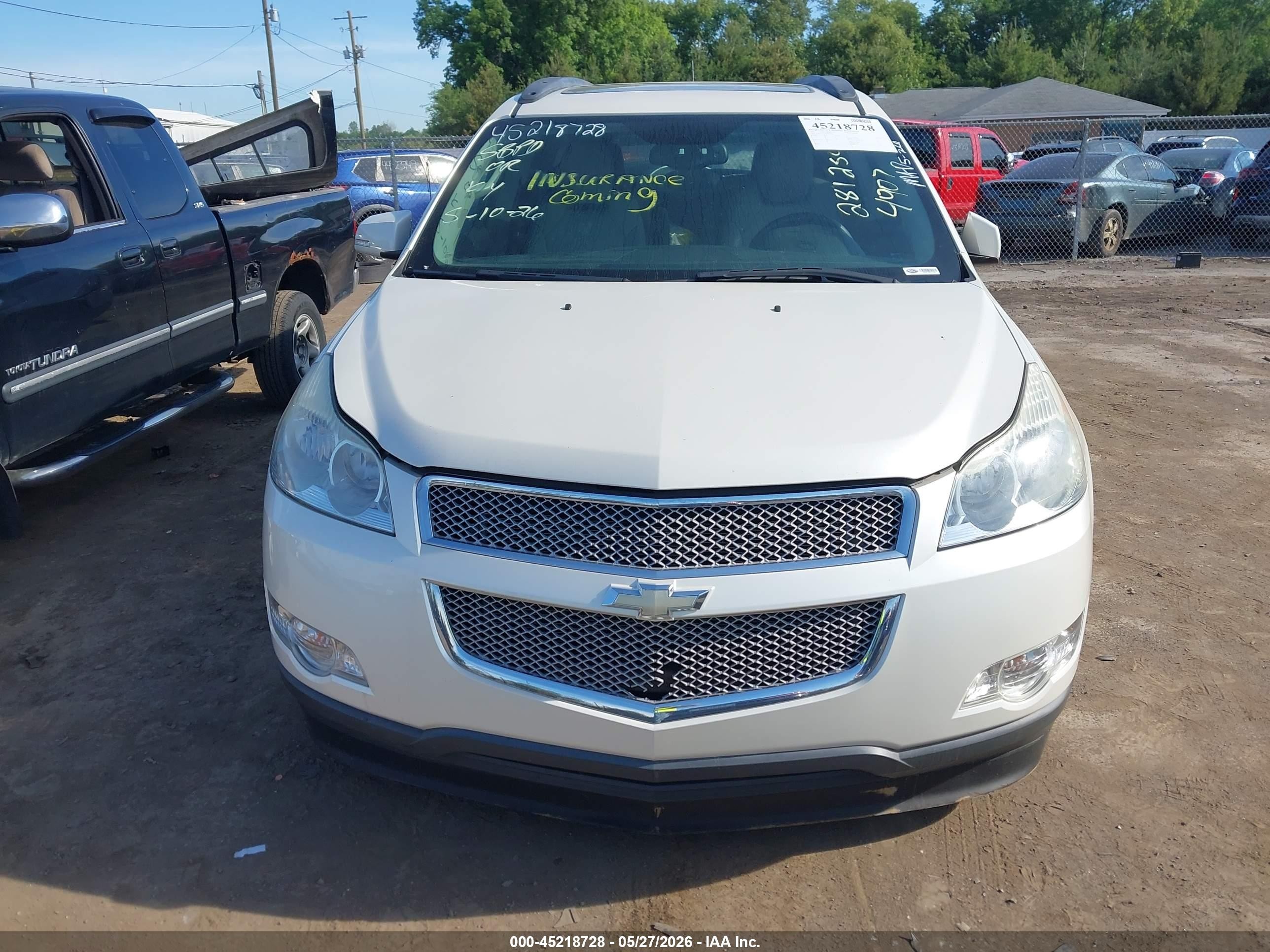 2011 Chevrolet Traverse Ltz White vin: 1GNKVLED3BJ281254