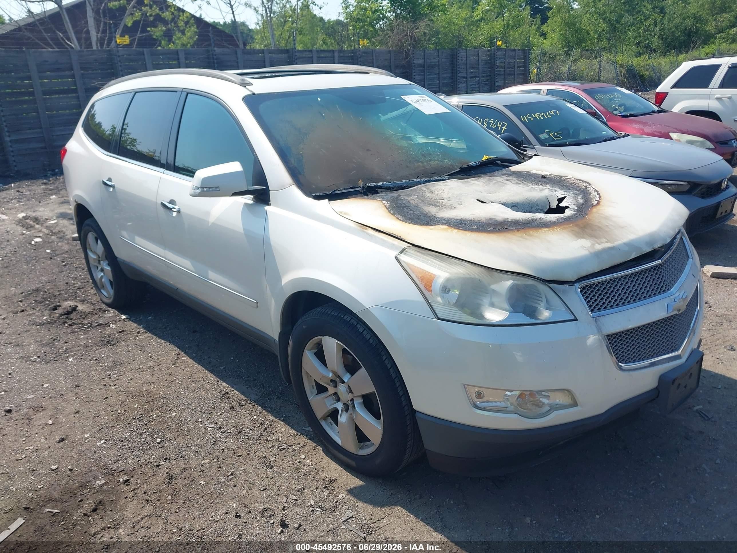 2011 Chevrolet Traverse Ltz White vin: 1GNKVLED3BJ408892