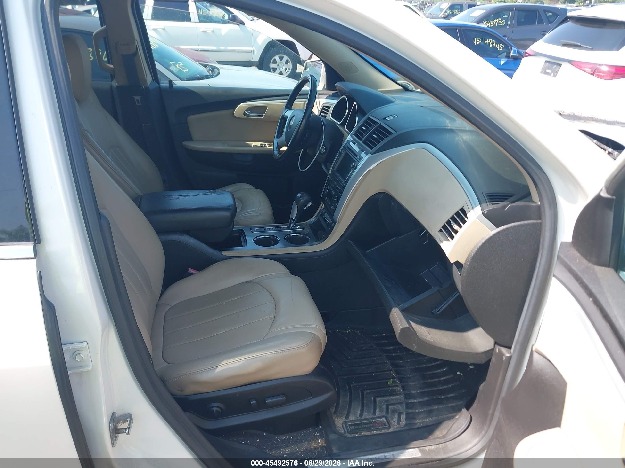 2011 Chevrolet Traverse Ltz White vin: 1GNKVLED3BJ408892