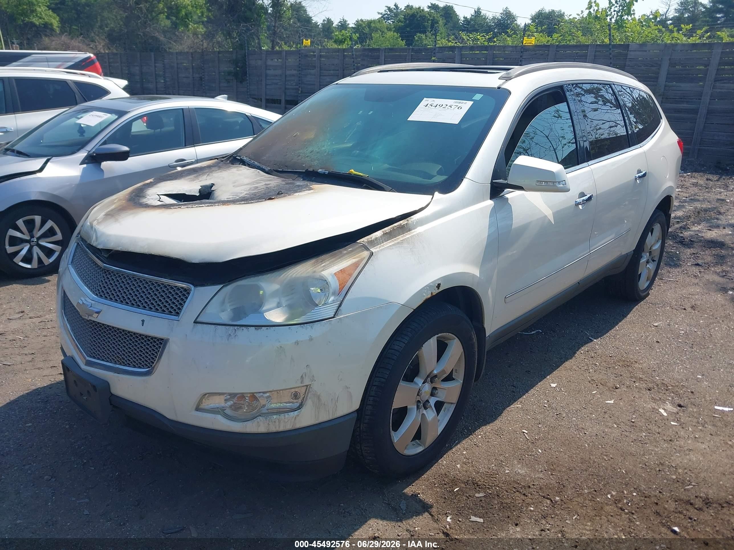 2011 Chevrolet Traverse Ltz White vin: 1GNKVLED3BJ408892