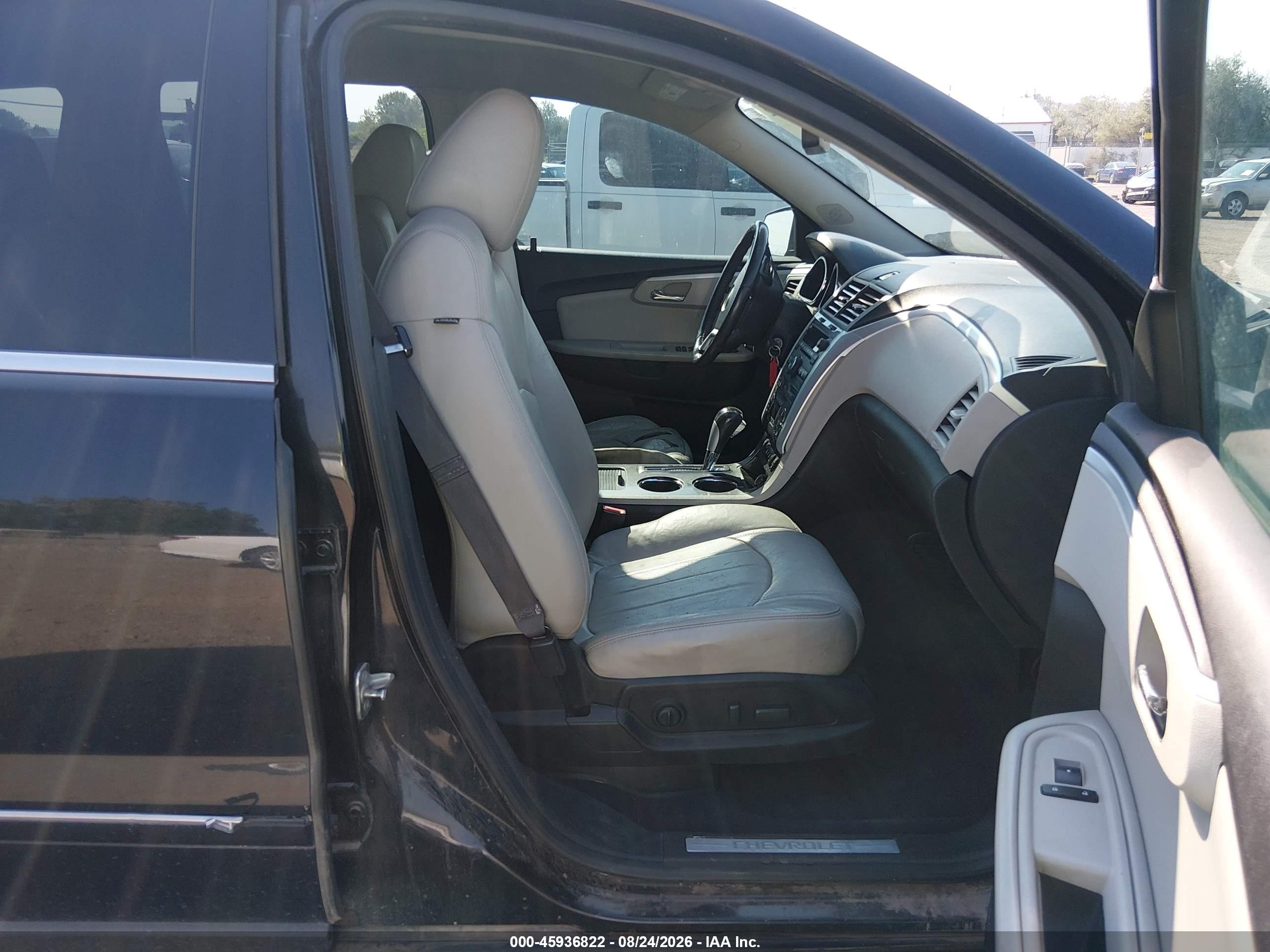 2012 Chevrolet Traverse Ltz Black vin: 1GNKVLED3CJ108397