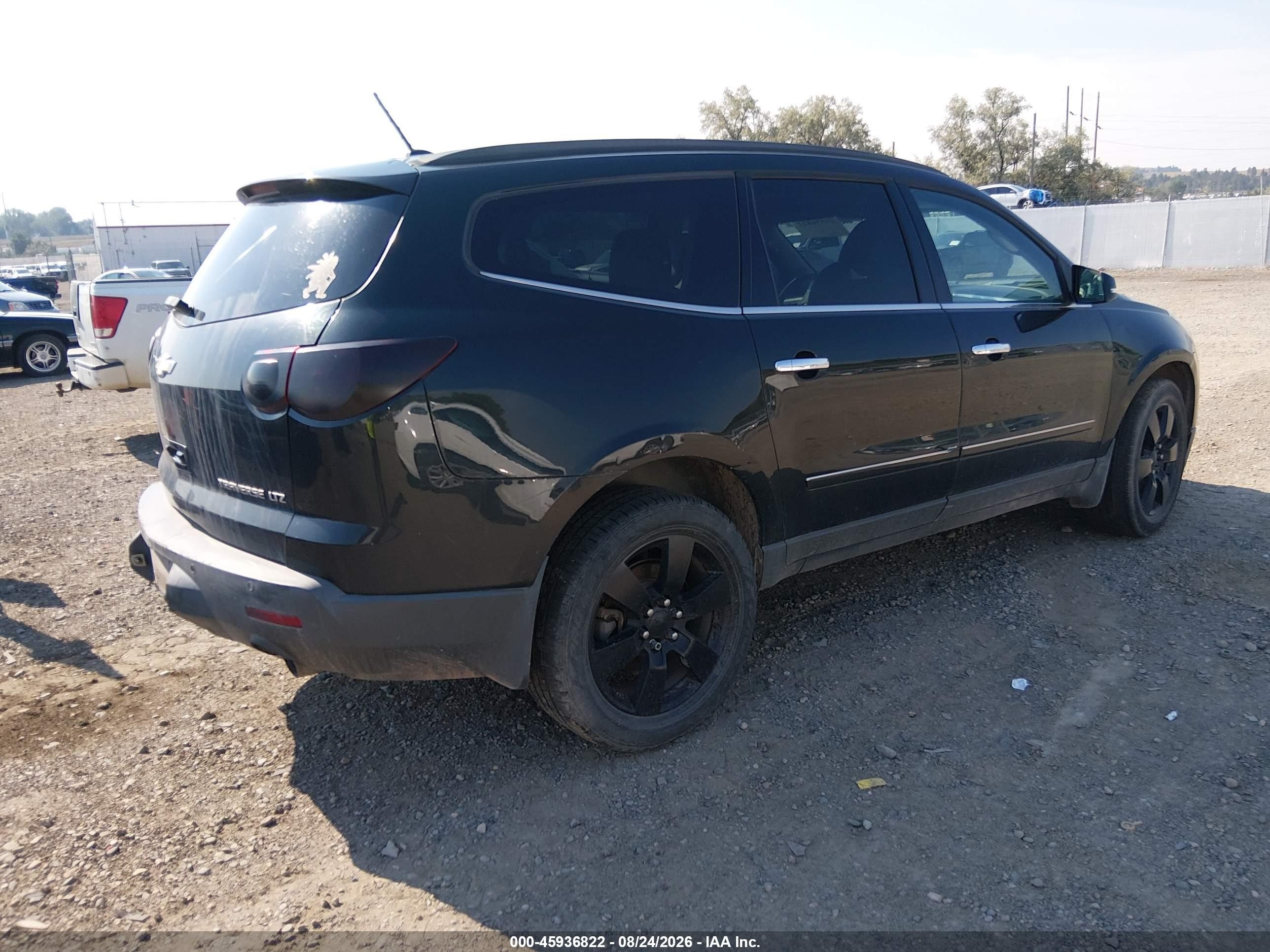2012 Chevrolet Traverse Ltz Black vin: 1GNKVLED3CJ108397