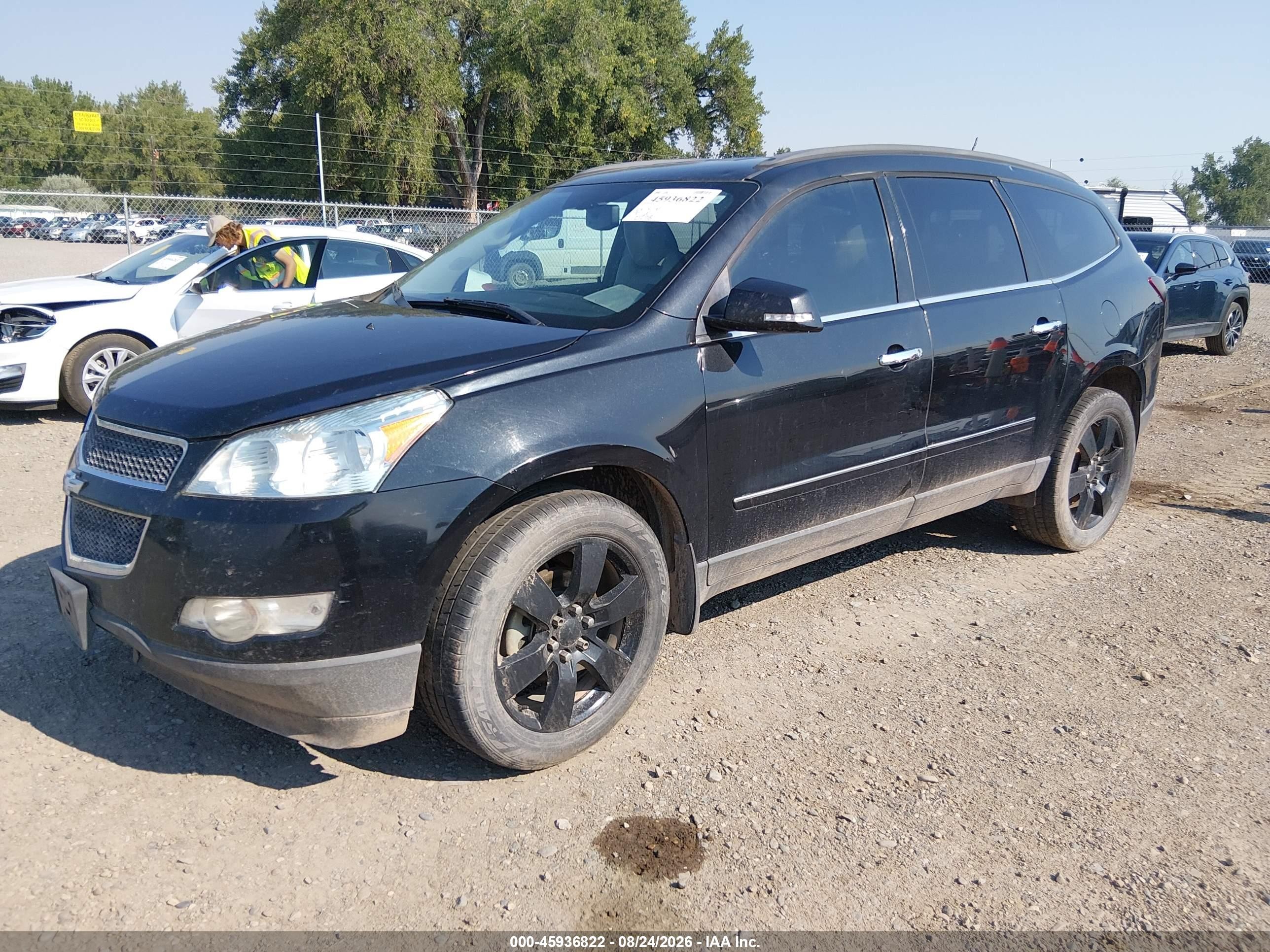 2012 Chevrolet Traverse Ltz Black vin: 1GNKVLED3CJ108397