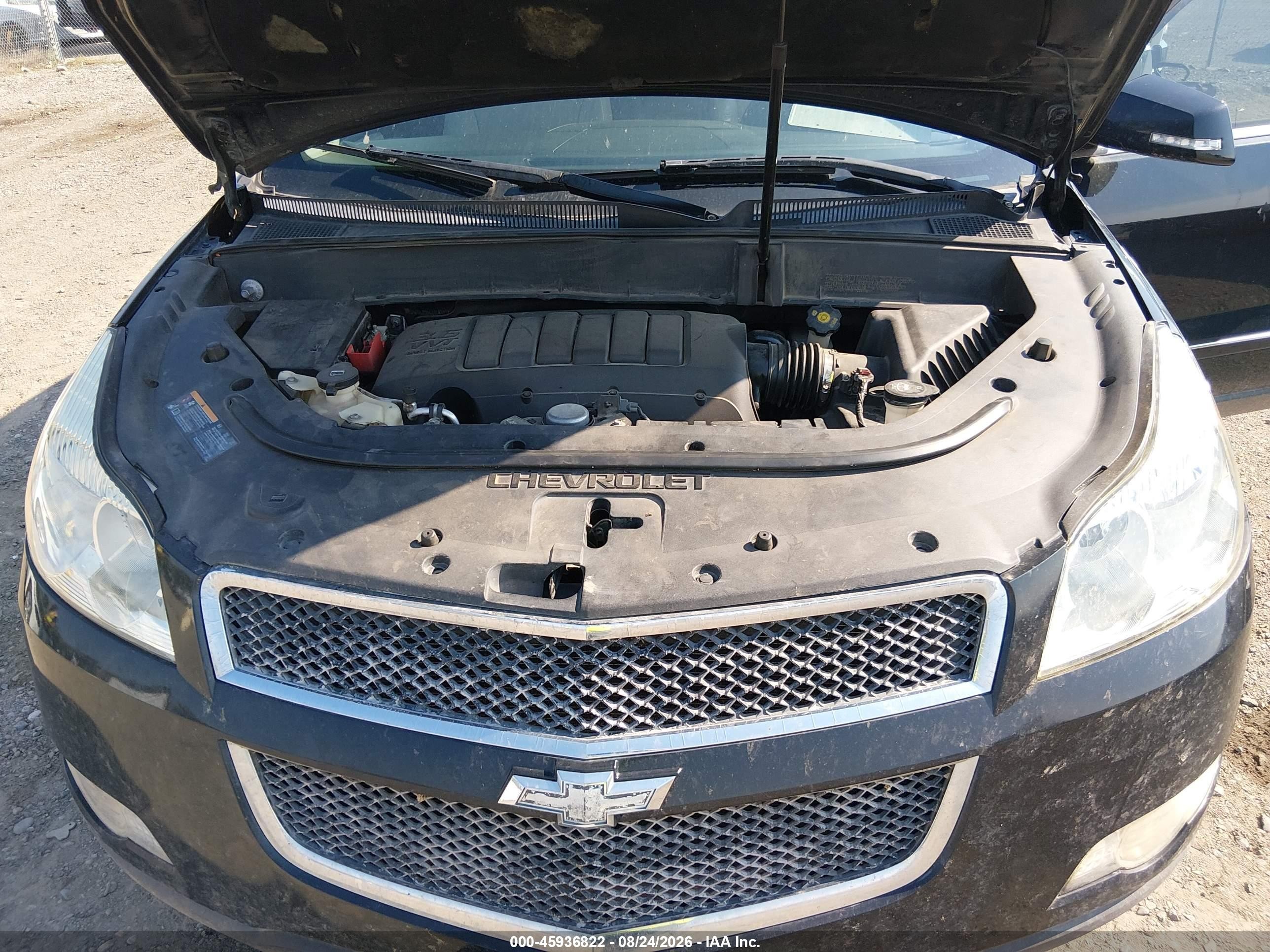 2012 Chevrolet Traverse Ltz Black vin: 1GNKVLED3CJ108397