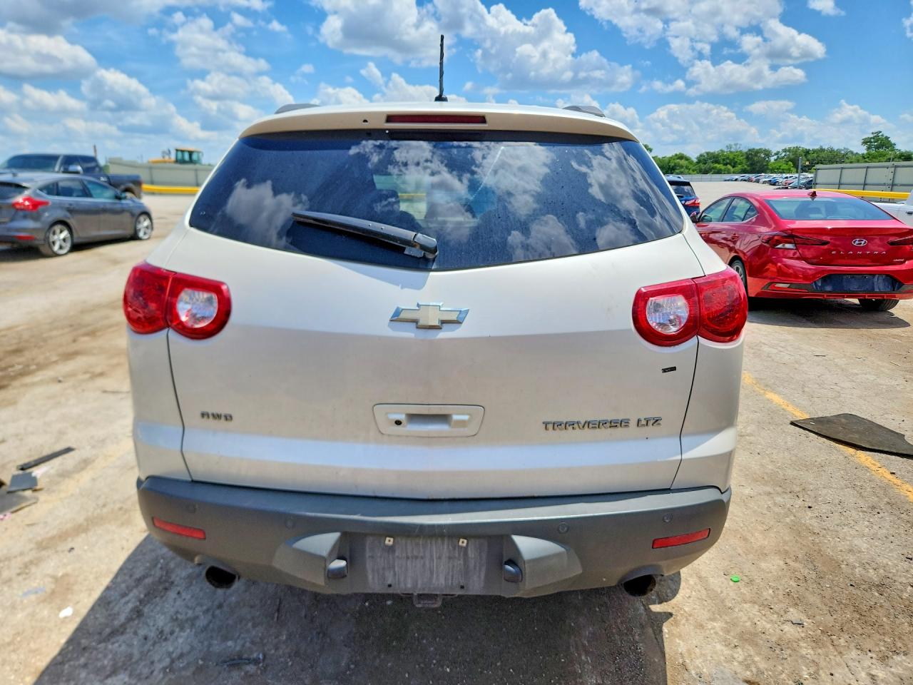 2011 Chevrolet Traverse Ltz White vin: 1GNKVLED4BJ266942