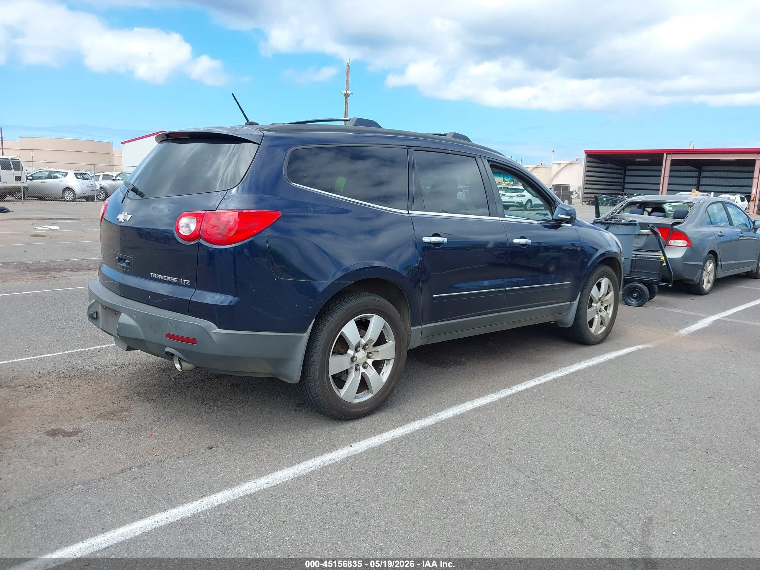 2011 Chevrolet Traverse Ltz Blue vin: 1GNKVLED6BJ250046
