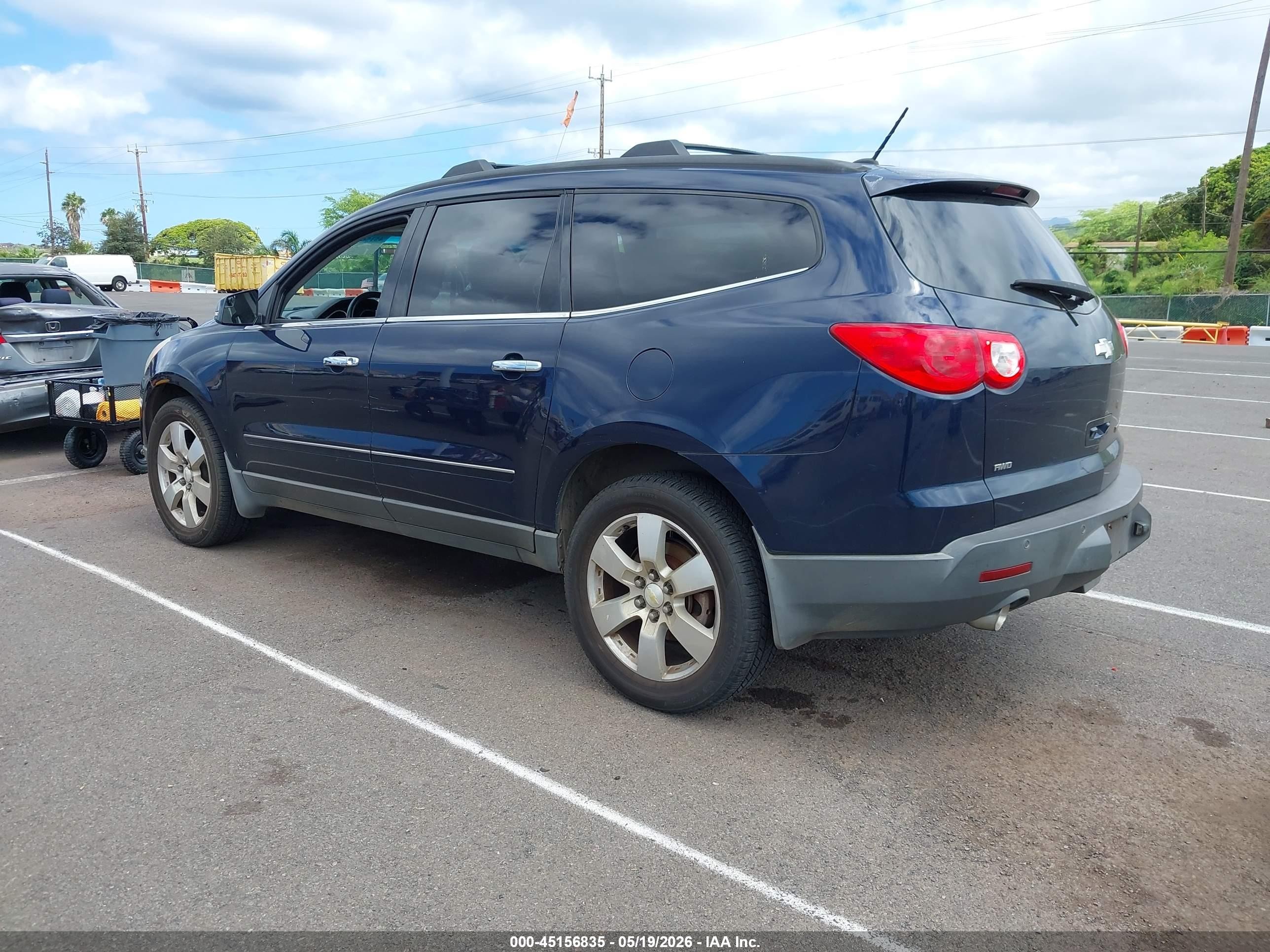 2011 Chevrolet Traverse Ltz Blue vin: 1GNKVLED6BJ250046