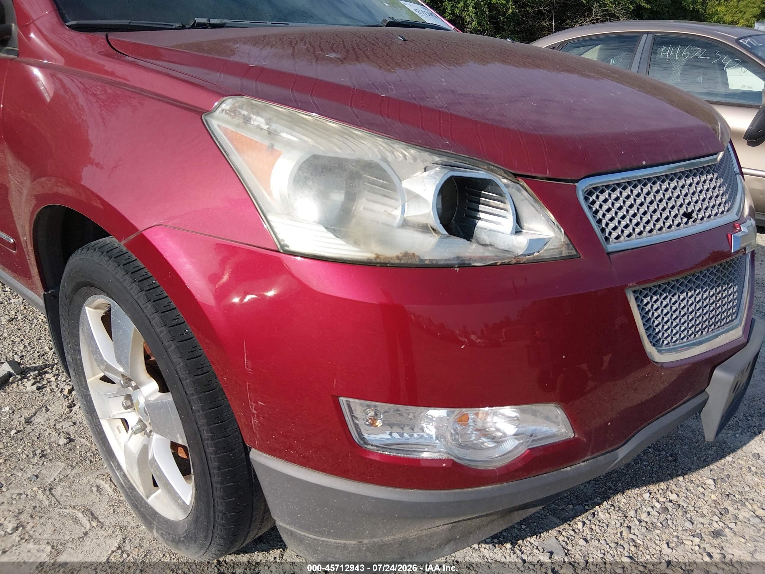 2011 Chevrolet Traverse Ltz Red vin: 1GNKVLED7BJ120096